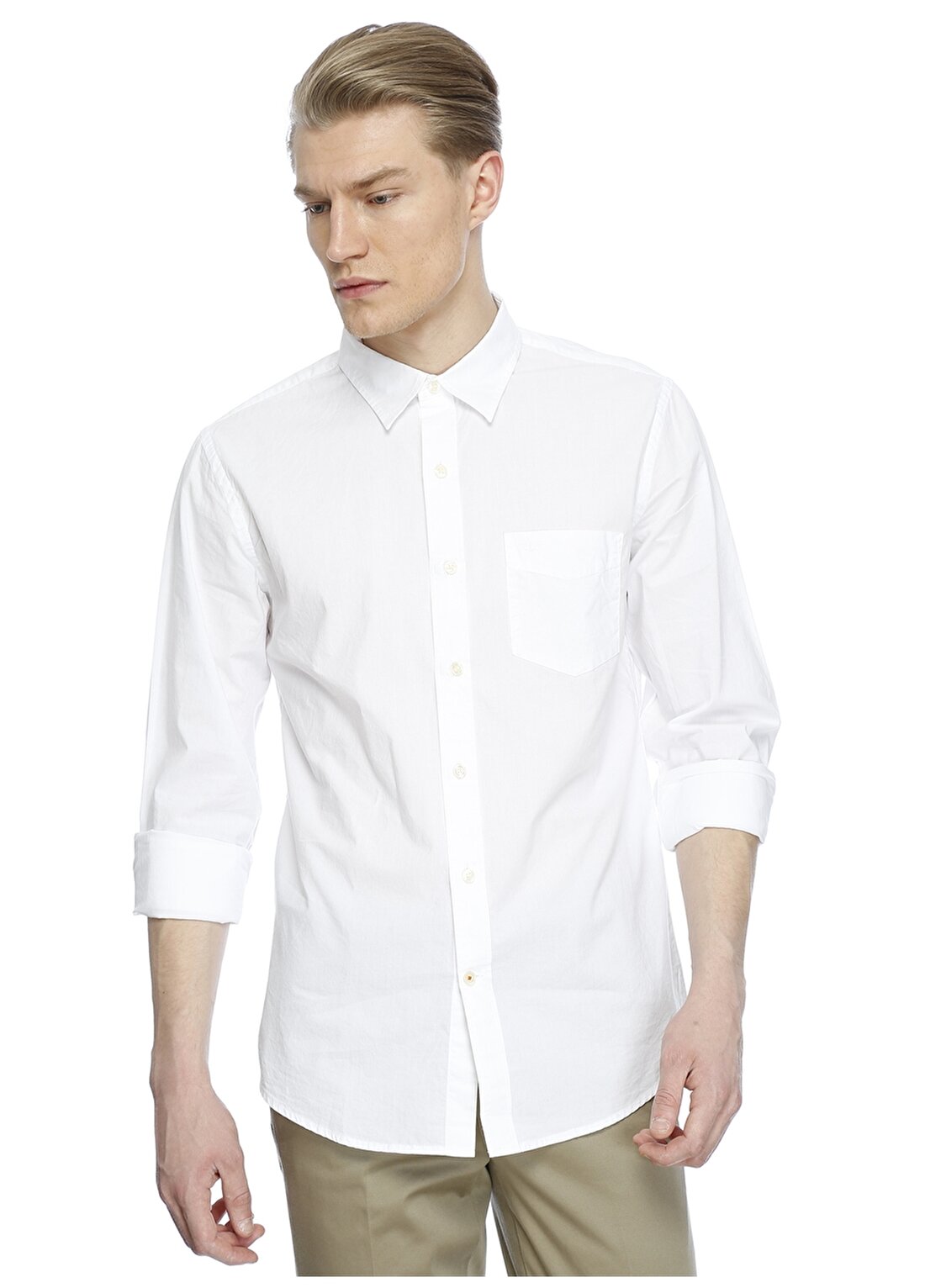 Dockers Beyaz Slim Fit Gömlek