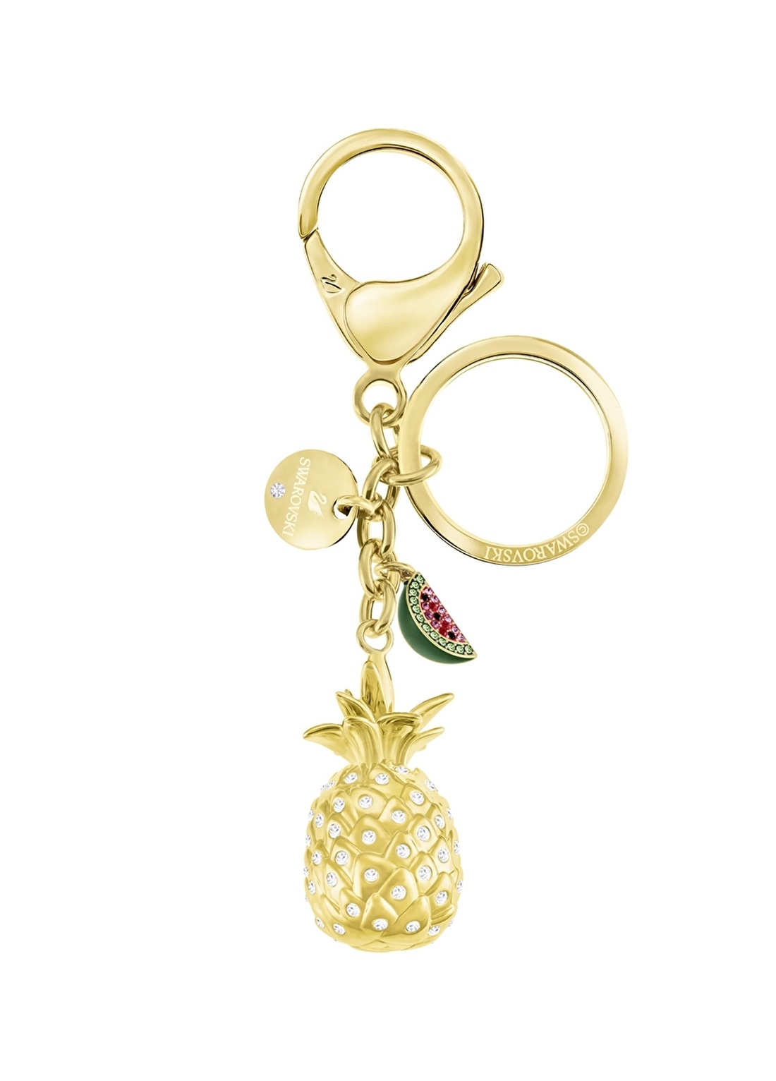 Swarovski 5380301 Lime Ananas Anahtarlık Altın Kaplama Anahtarlık