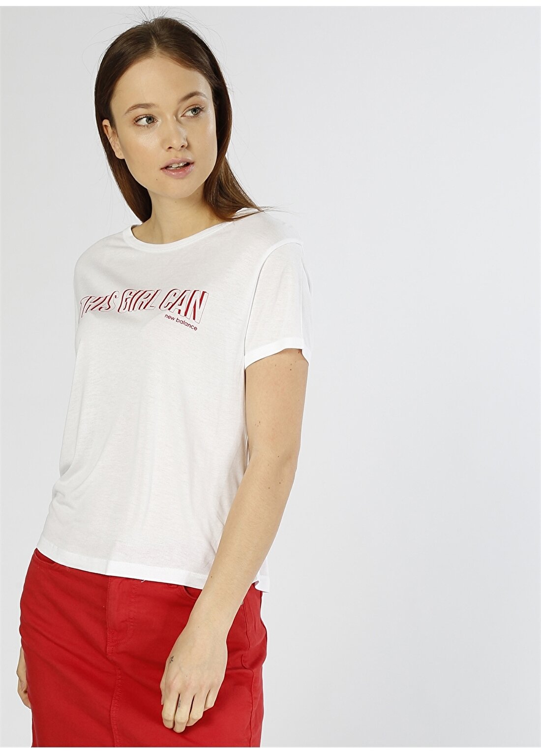 New Balance WTT1854 Beyaz Kadın T-Shirt