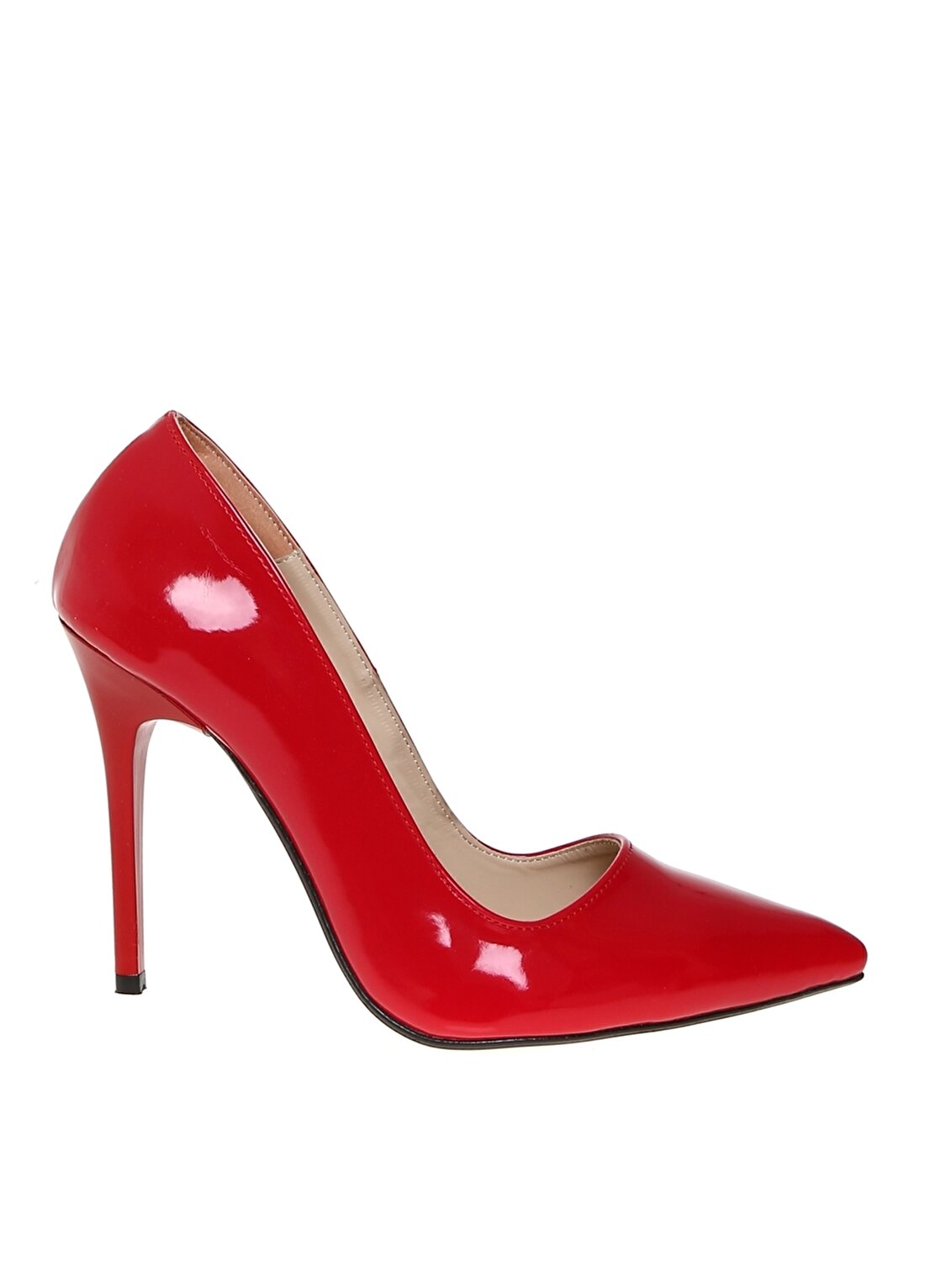 Bambi Ayakkabı Kadın Rugan Kırmızı Topuklu Ayakkabı
