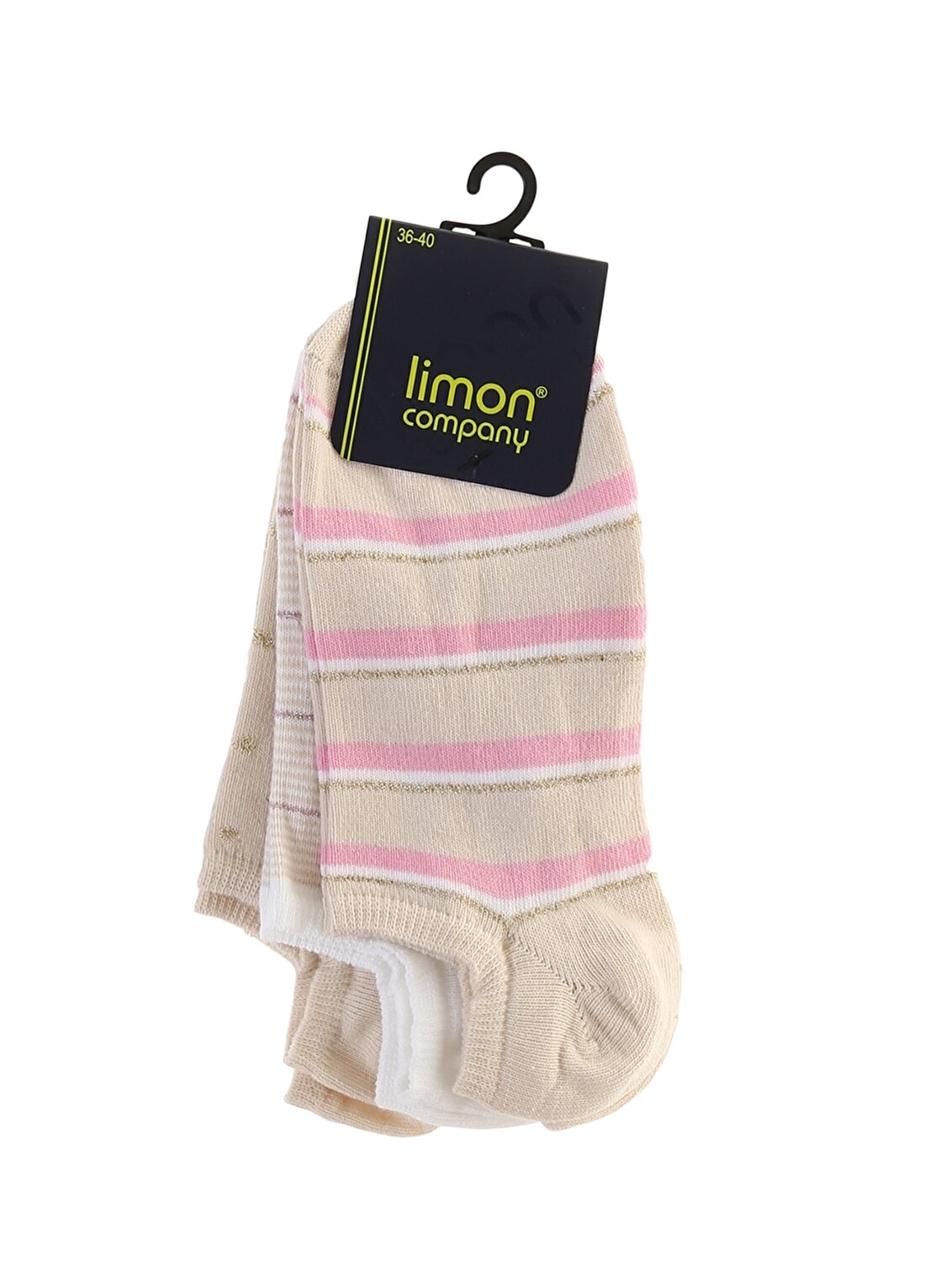 Limon 3'Lü Soket Soket Çorap