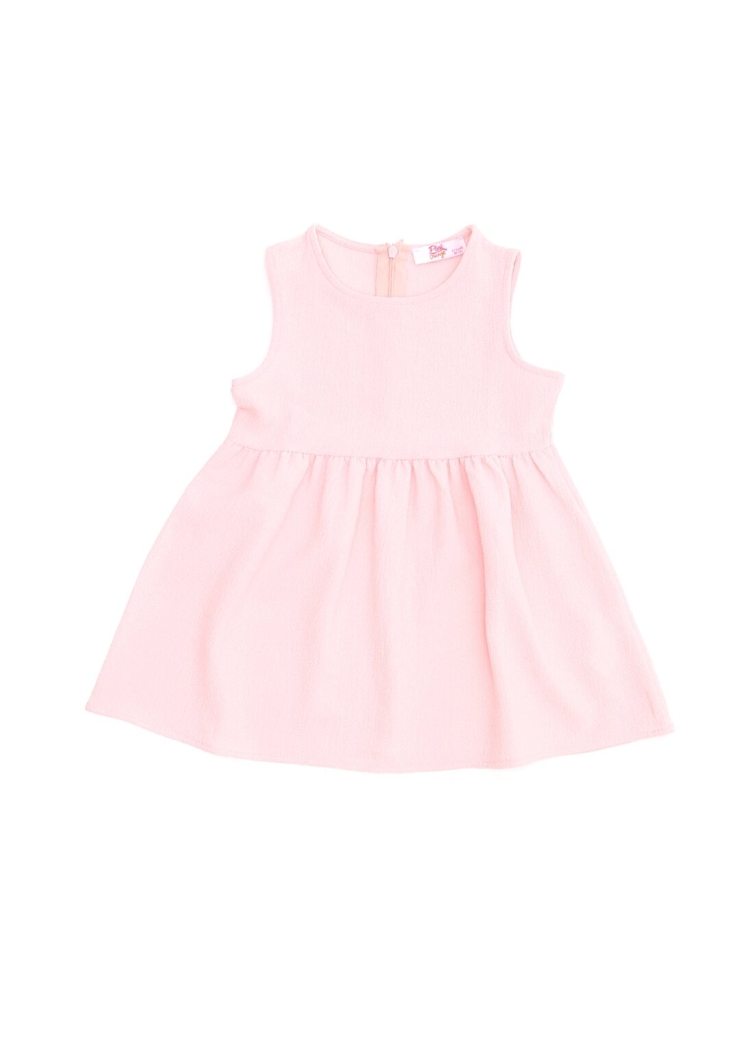 Pink&Orange MAR55 Pembe Pileli Kız Çocuk Elbise