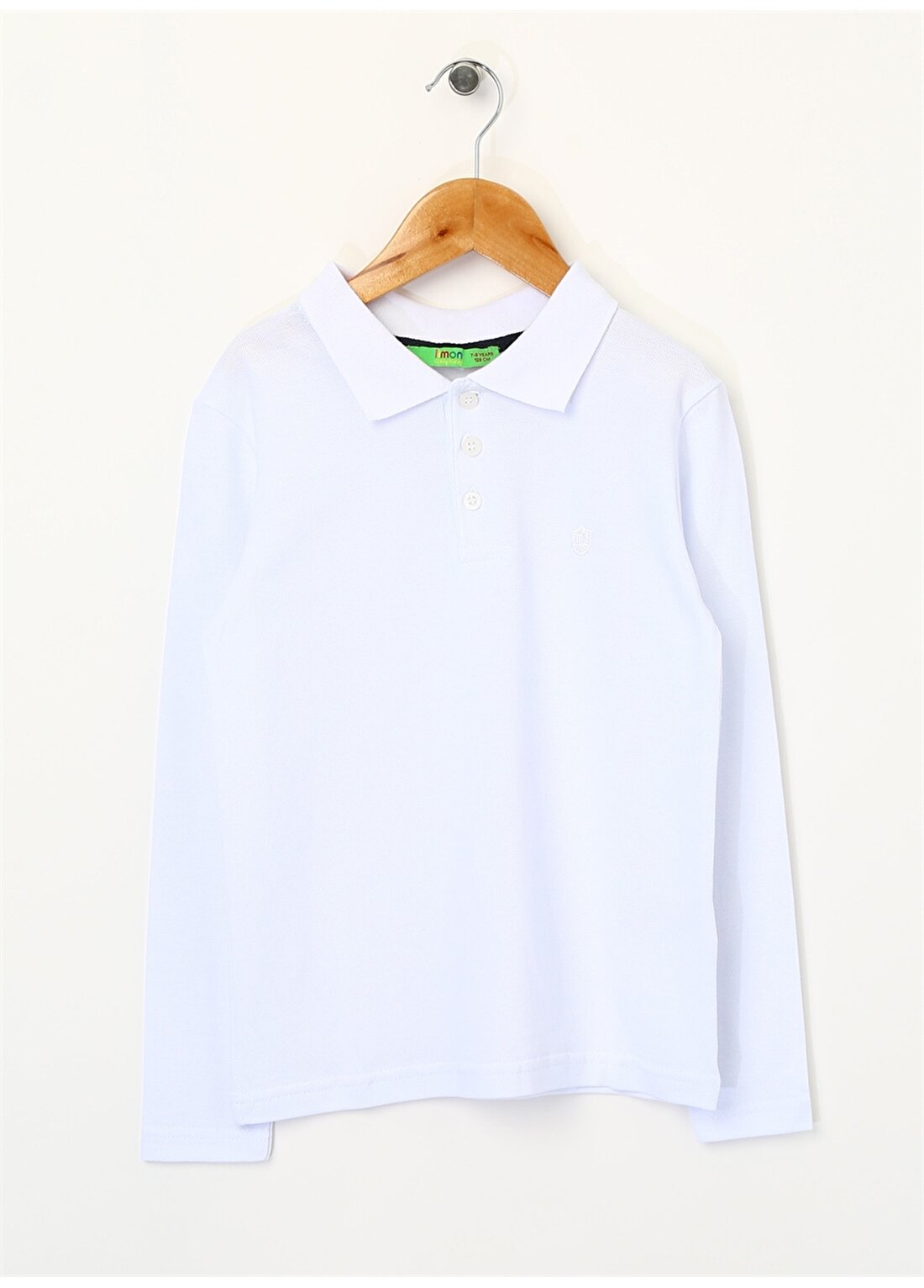Limon Erkek Çocuk Polo Yaka Beyaz T-Shirt