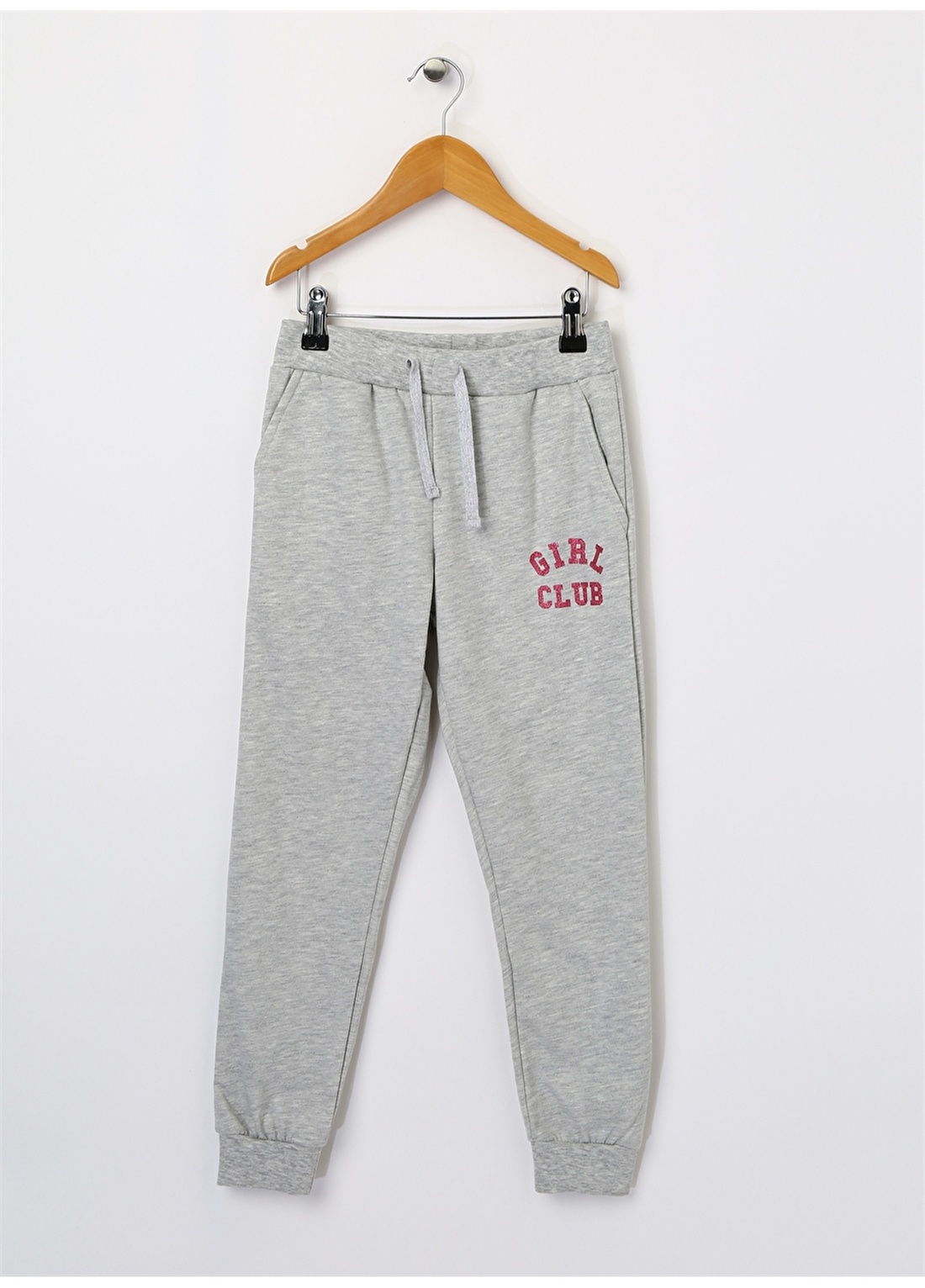 Limon Kız Çocuk Yazılı Gri Sweatpant