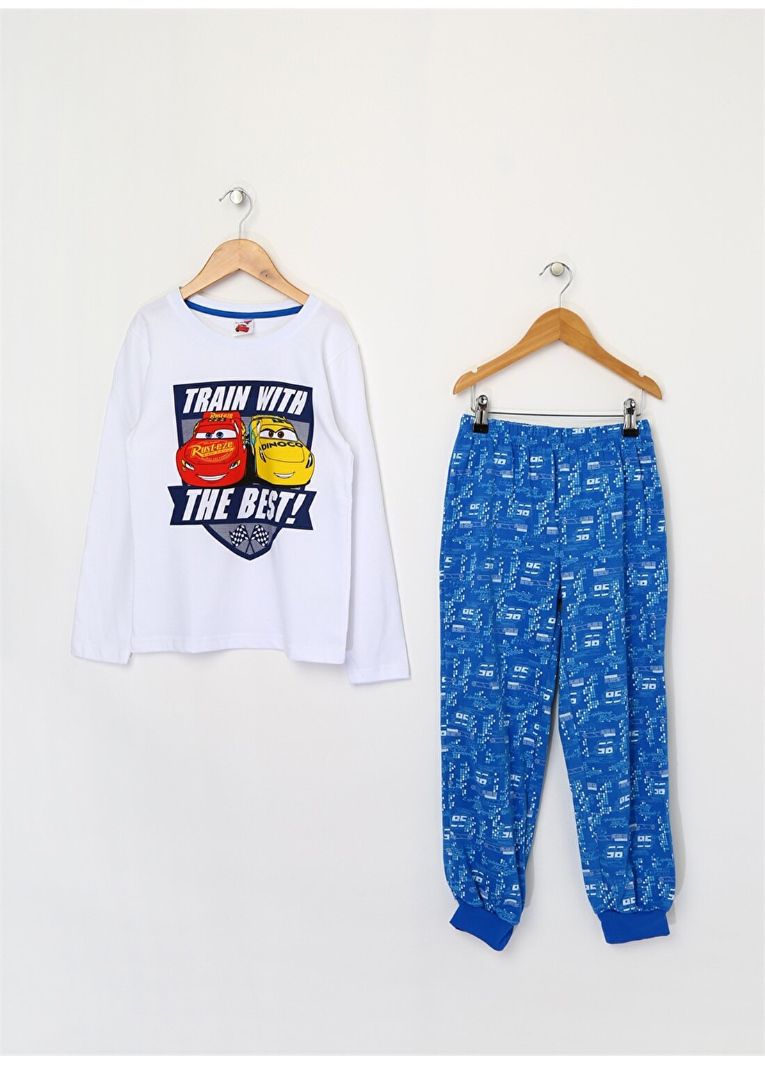 Limon Erkek Çocuk Mavi-Beyaz Pijama Takımı