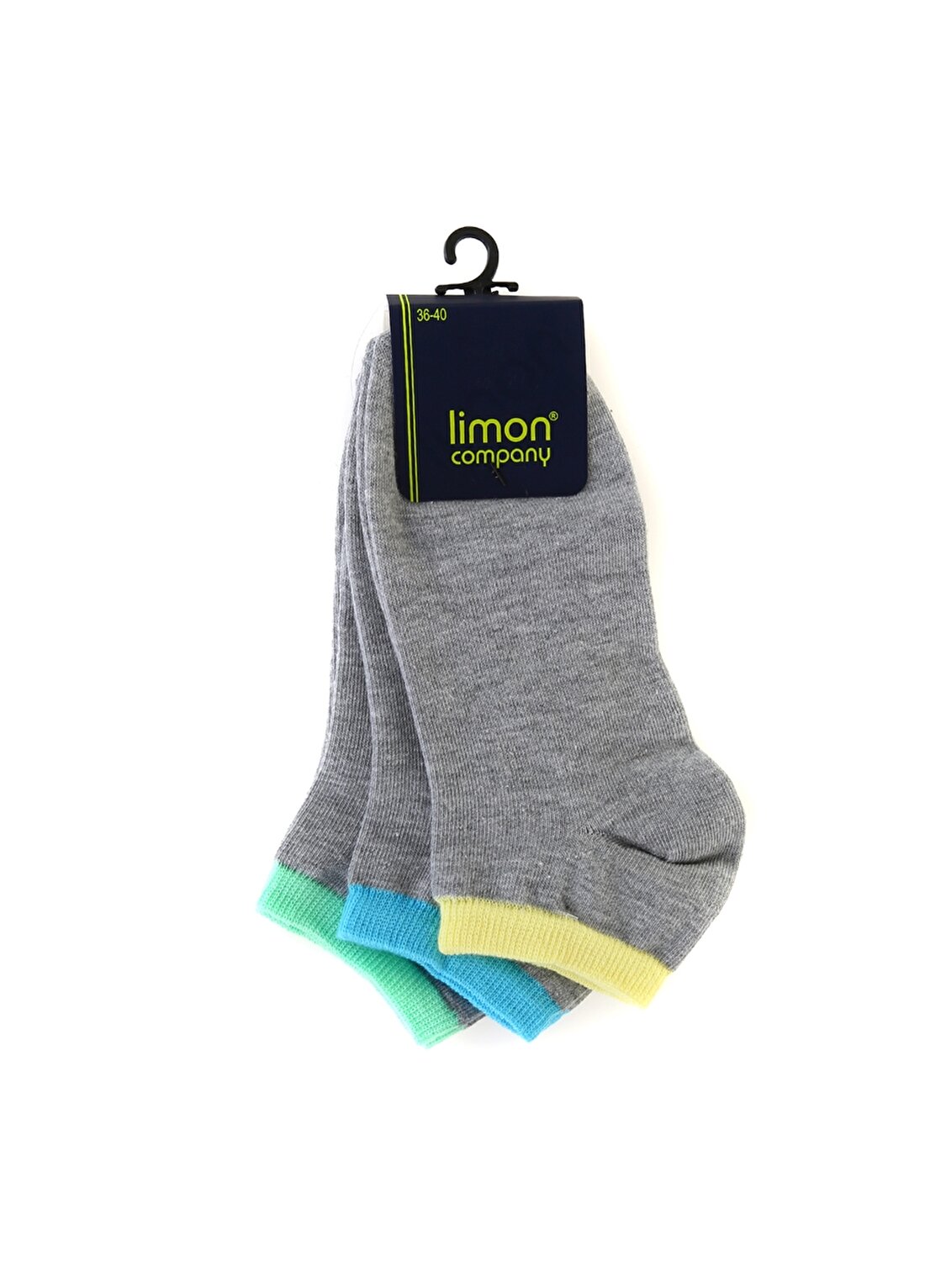 Limon Kadın Füme Melanj Soket Çorap