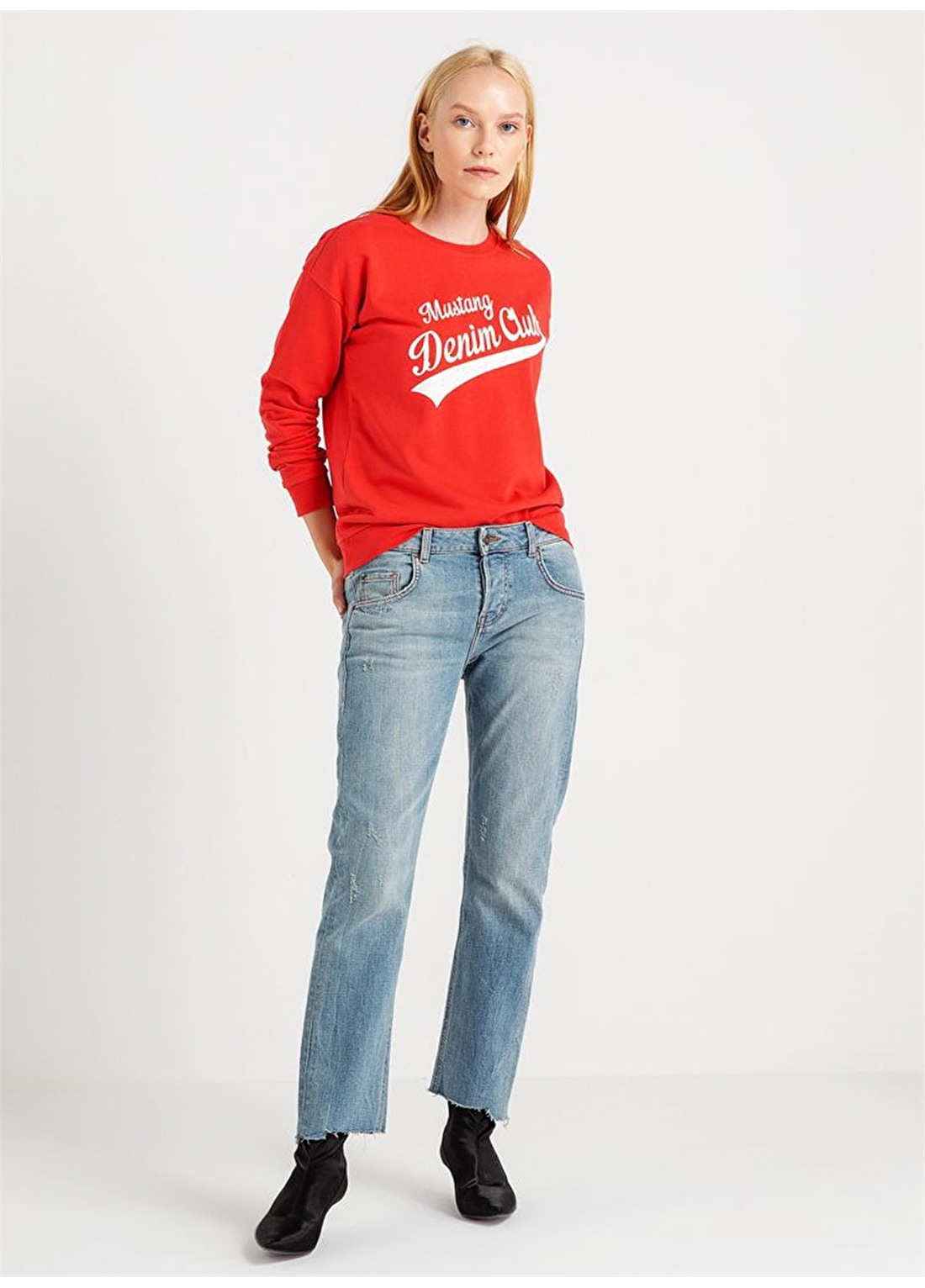 Mustang Bisiklet Yaka Sweatshirt