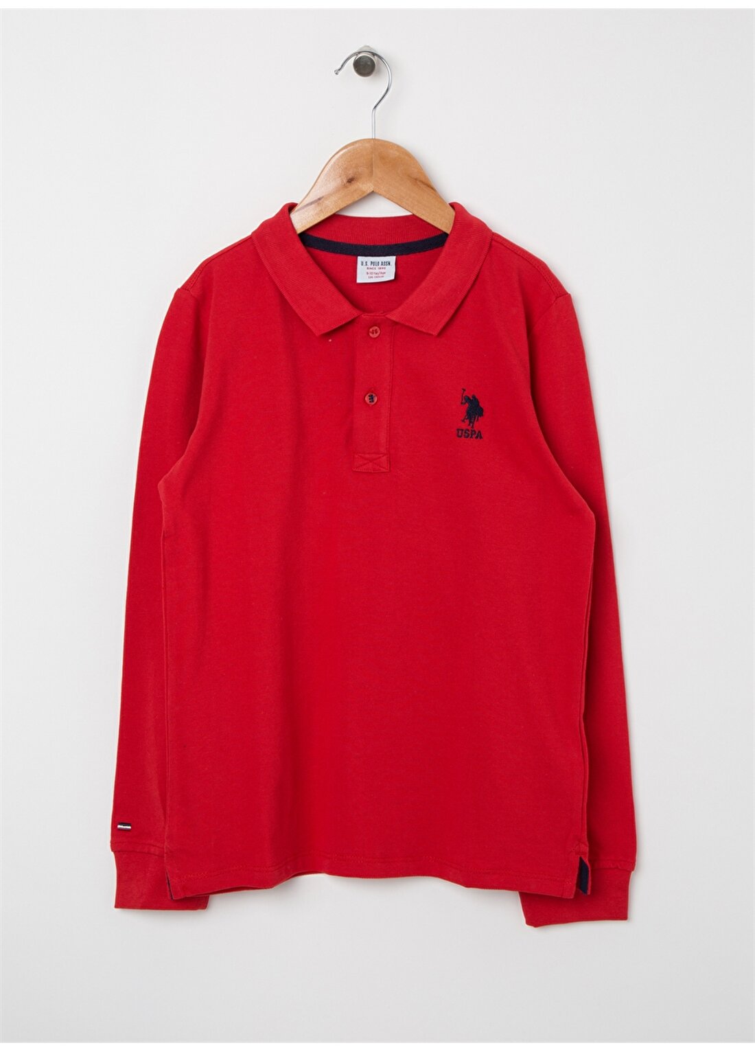 U.S. Polo Assn. Genç Erkek Polo Yaka Kırmızı Sweatshirt