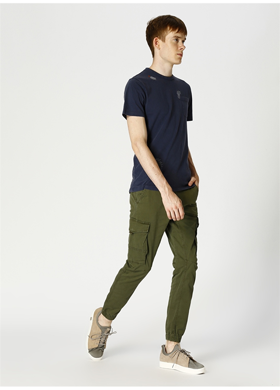 Jack & Jones Dar Paça Haki Erkek Kargo Pantolon 12141844