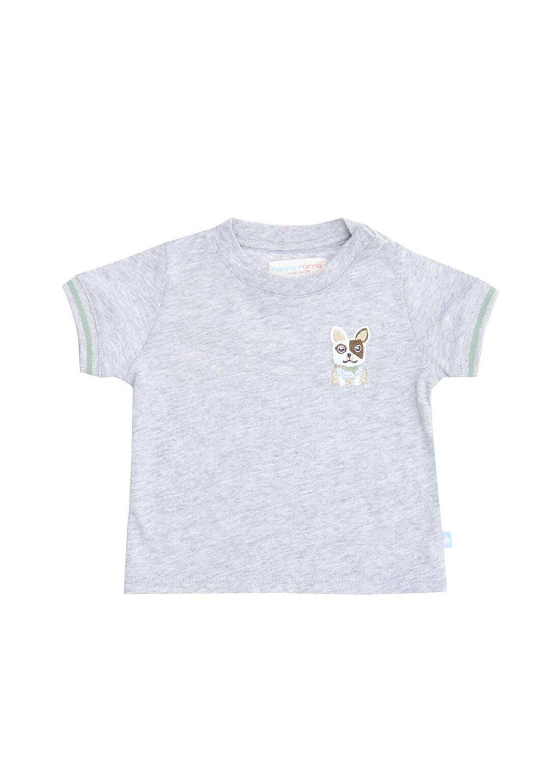 Mammaramma Yuvarlak Yaka Kısa Kollu Resim Baskılı Erkek Bebek T-Shirt