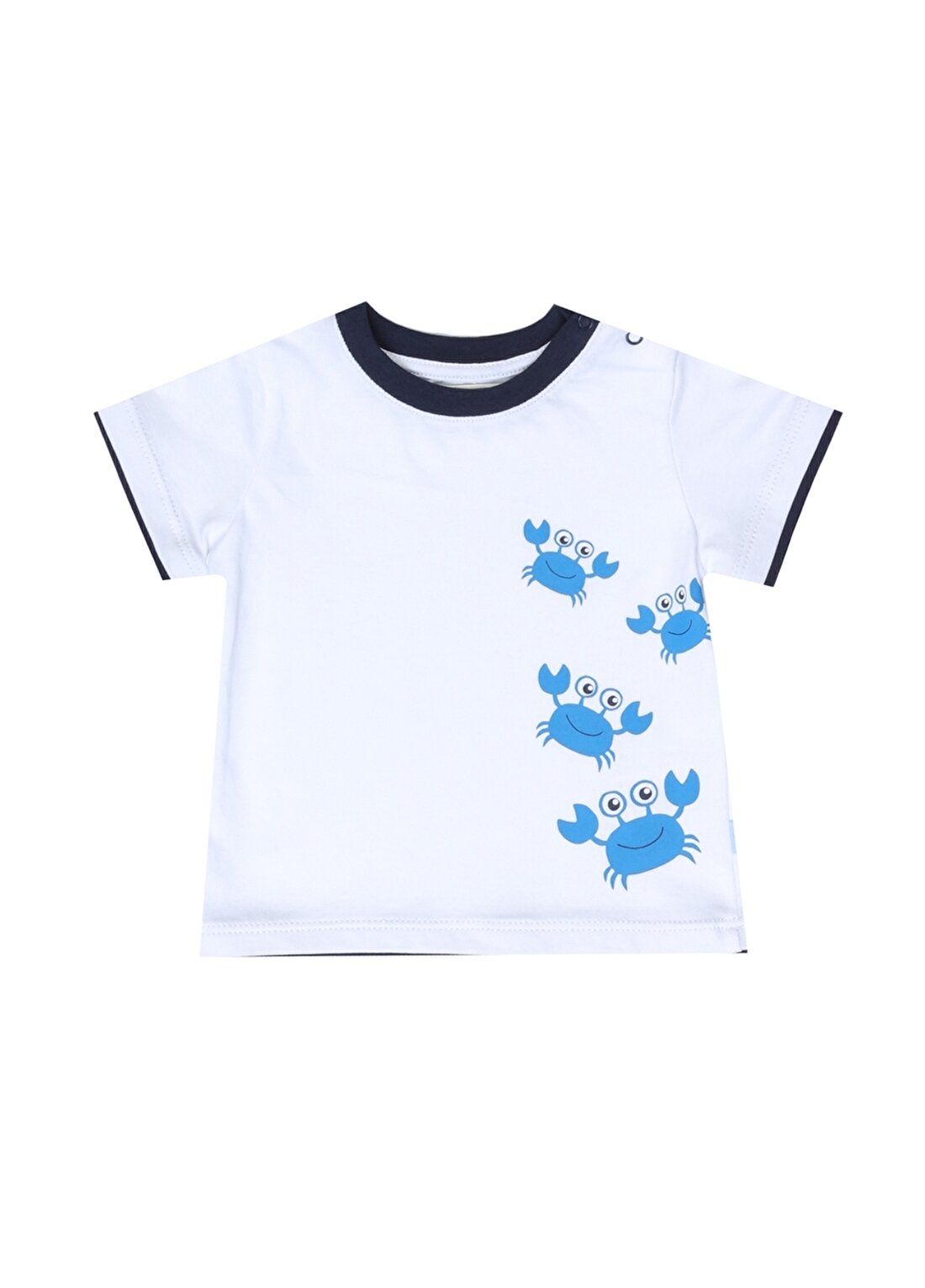 Mammaramma SAL044 Beyaz Baskılı Erkek Bebek T-Shirt