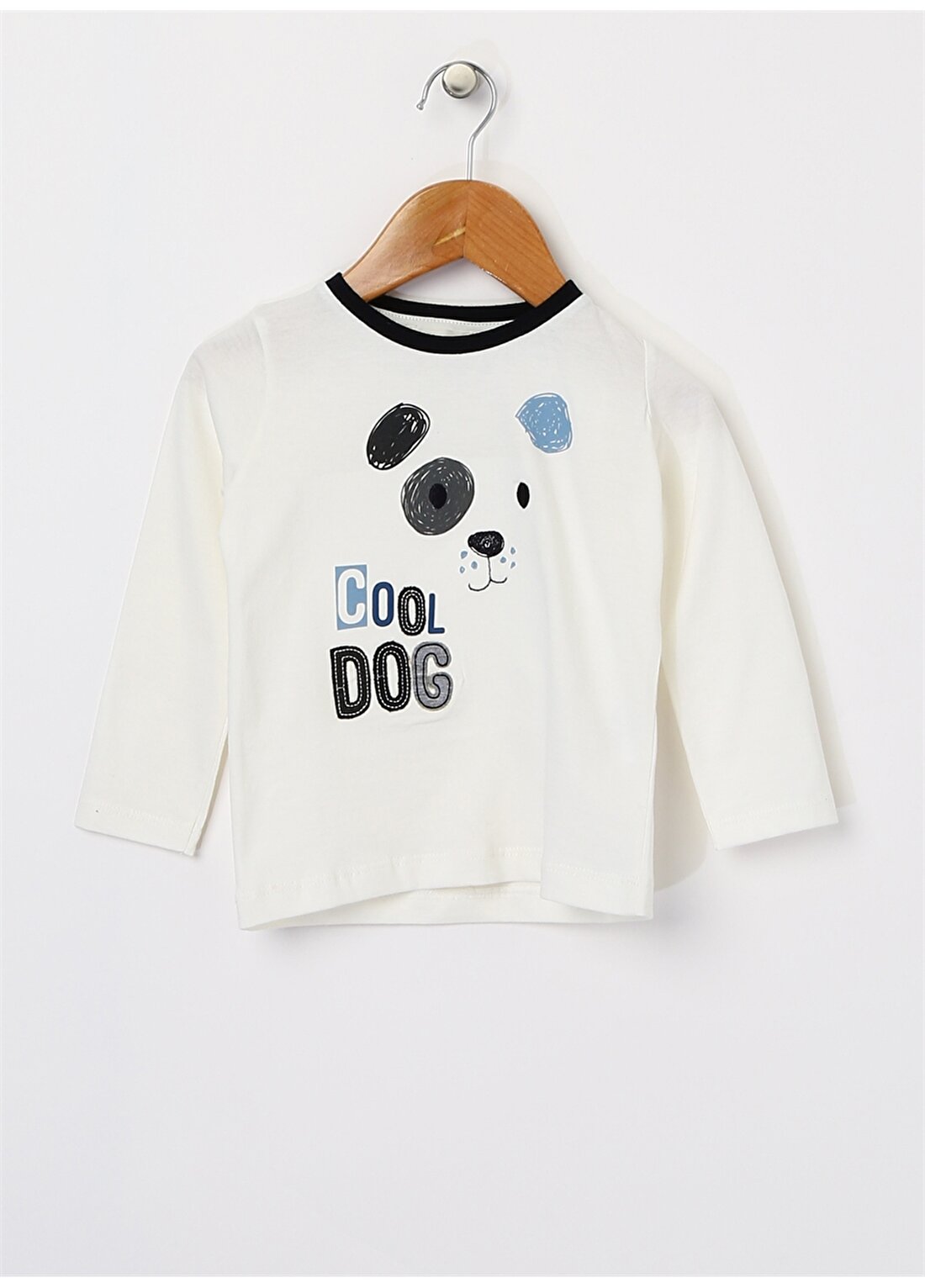 Mammaramma Erkek Bebek Köpek Baskılı Beyaz T-Shirt