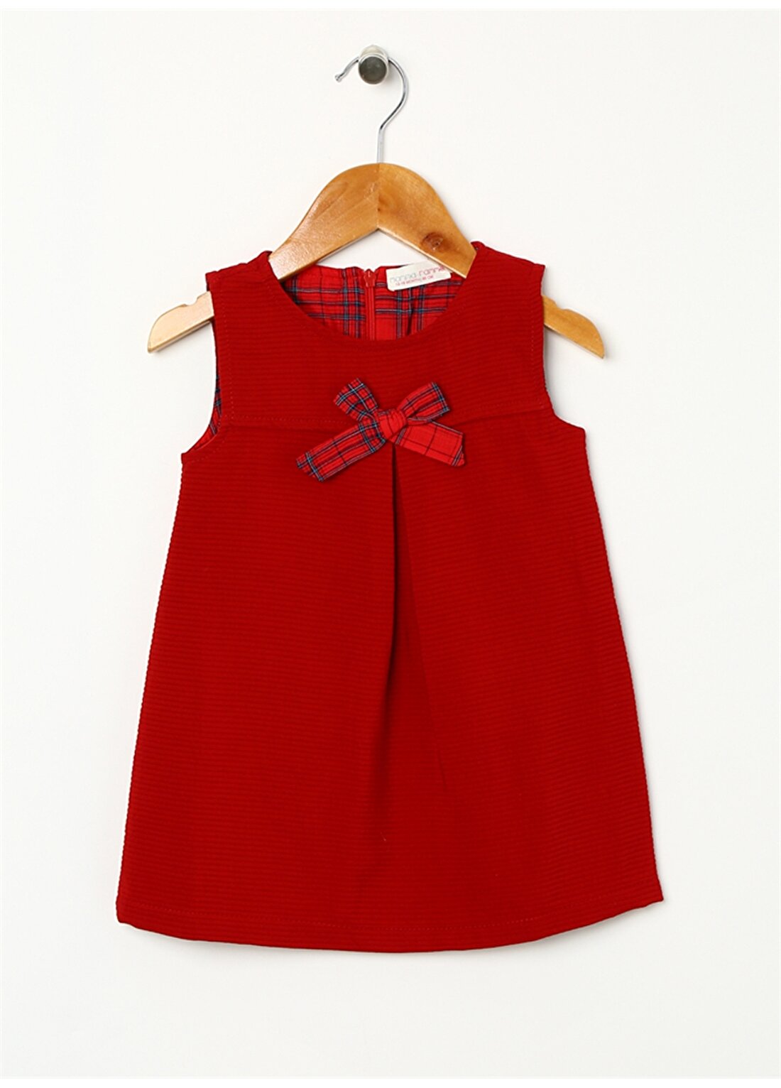 Mammaramma Kız Çocuk Fiyonk Detaylı Kırmızı Elbise
