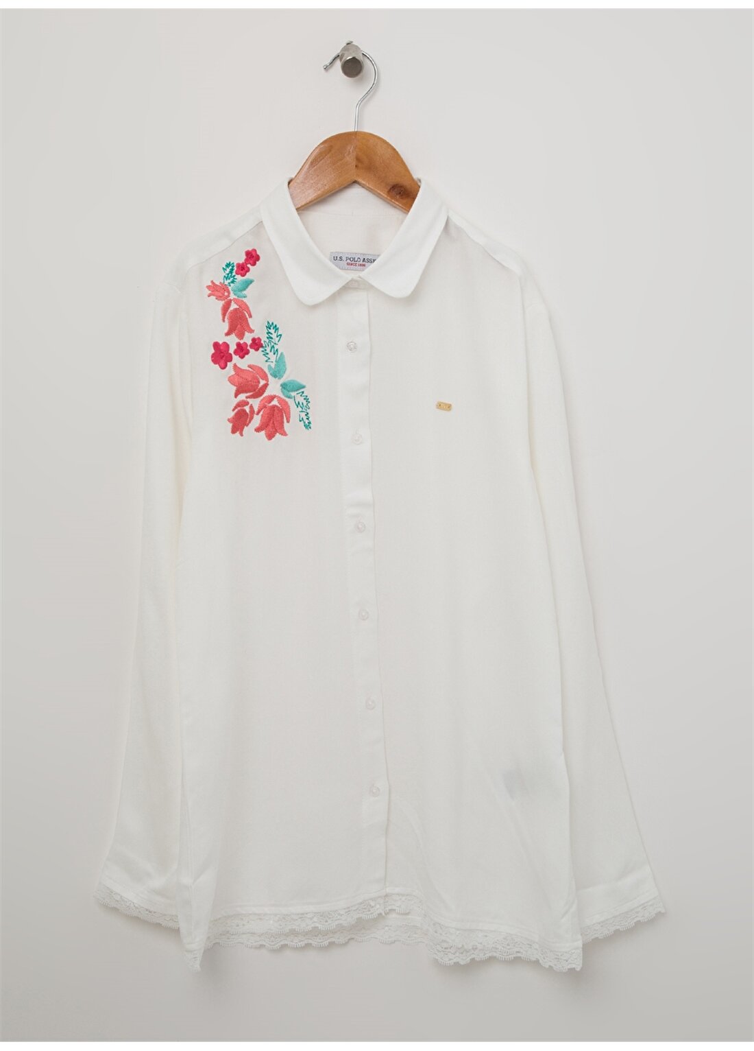 U.S. Polo Assn. Çiçek İşlemeli Gömlek