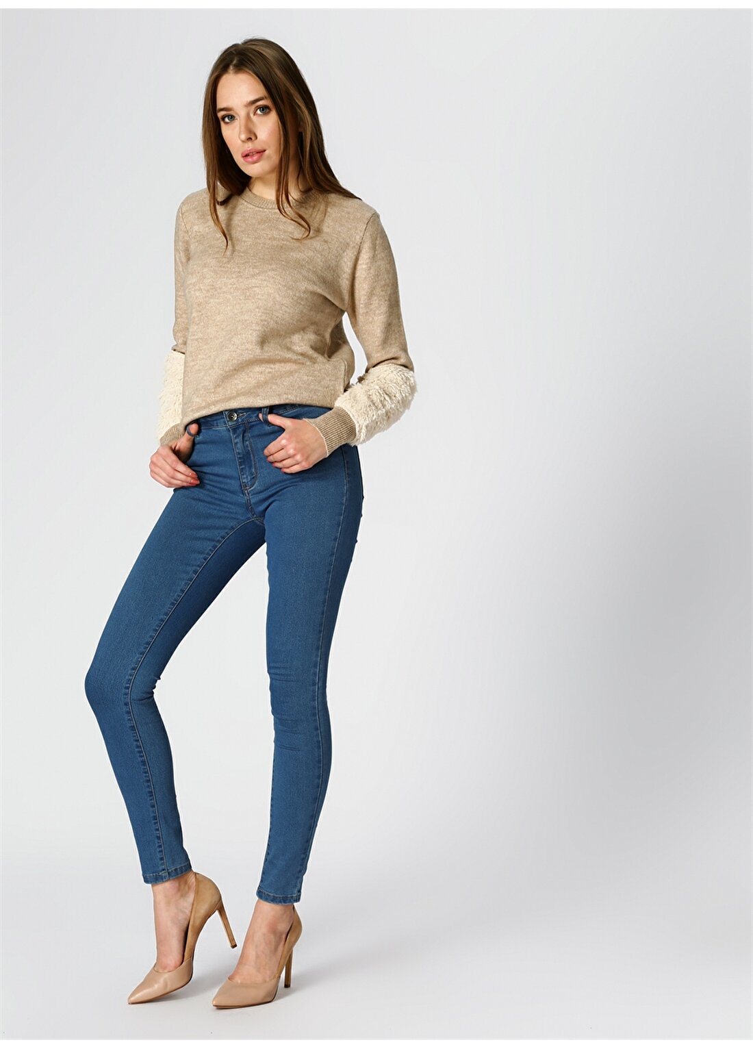 Vero Moda Denim Skinny Mavi Kadın Jean Pantolon