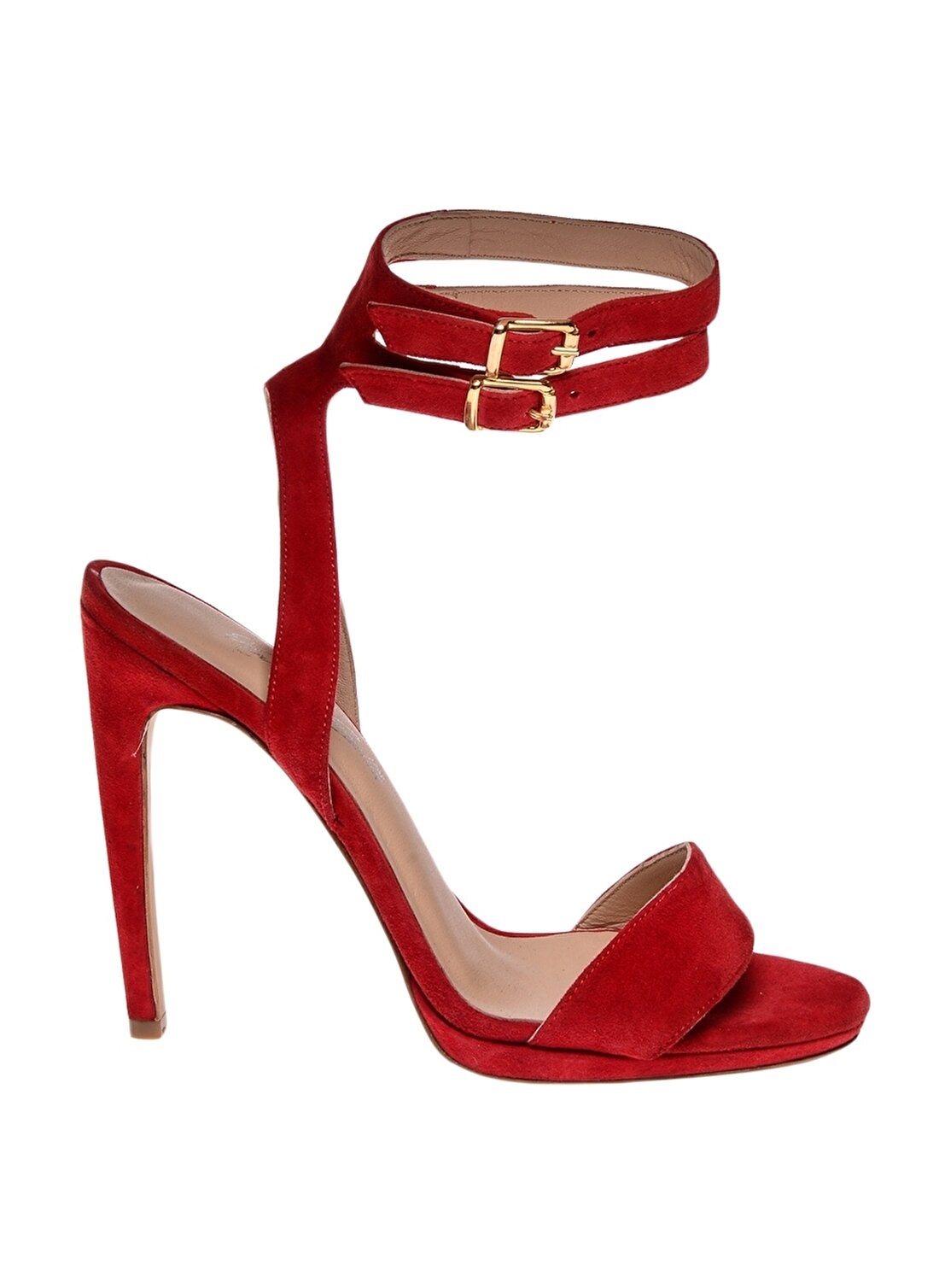House Of Camellia Yüksek Topuk Yüksek Topuk Gerçek Deri Kırmızı Kadın Düz Ayakkabı