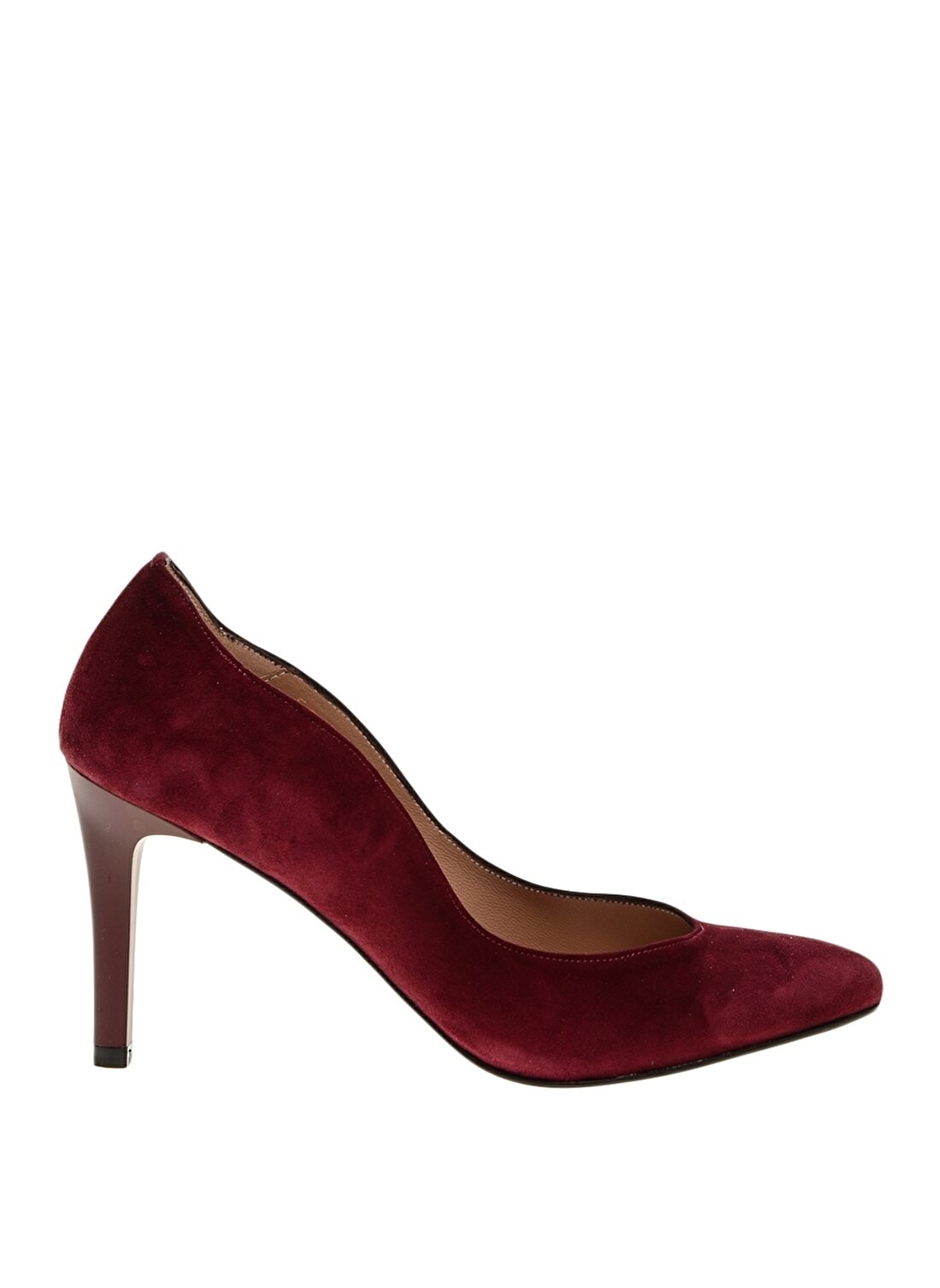 Divarese Klasik Süet Topuklu Kırmızı Kadın Ayakkabı