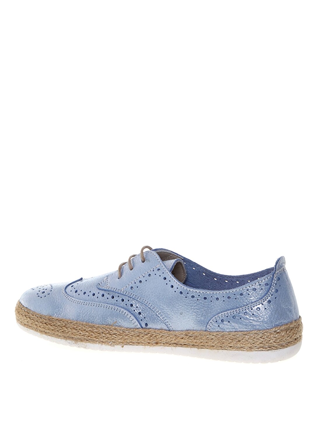 Penford Kadın Deri Mavi Düz Ayakkabı