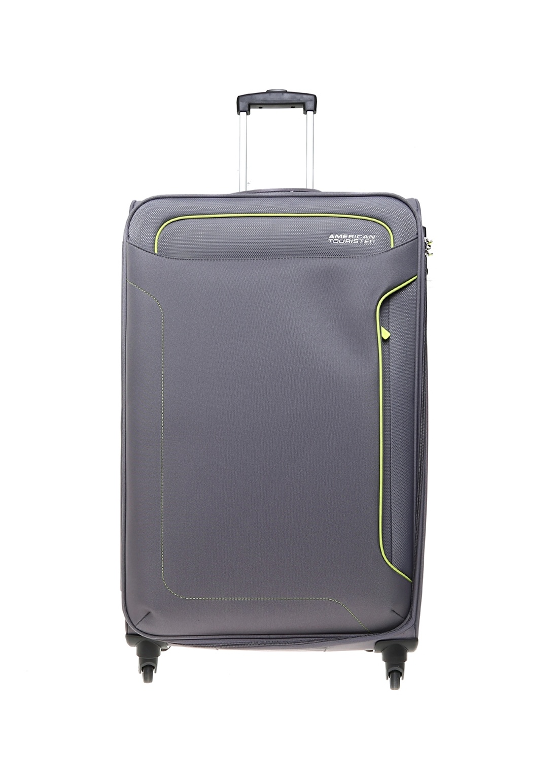 American Tourister Gri Çekçekli Kumaş Valiz