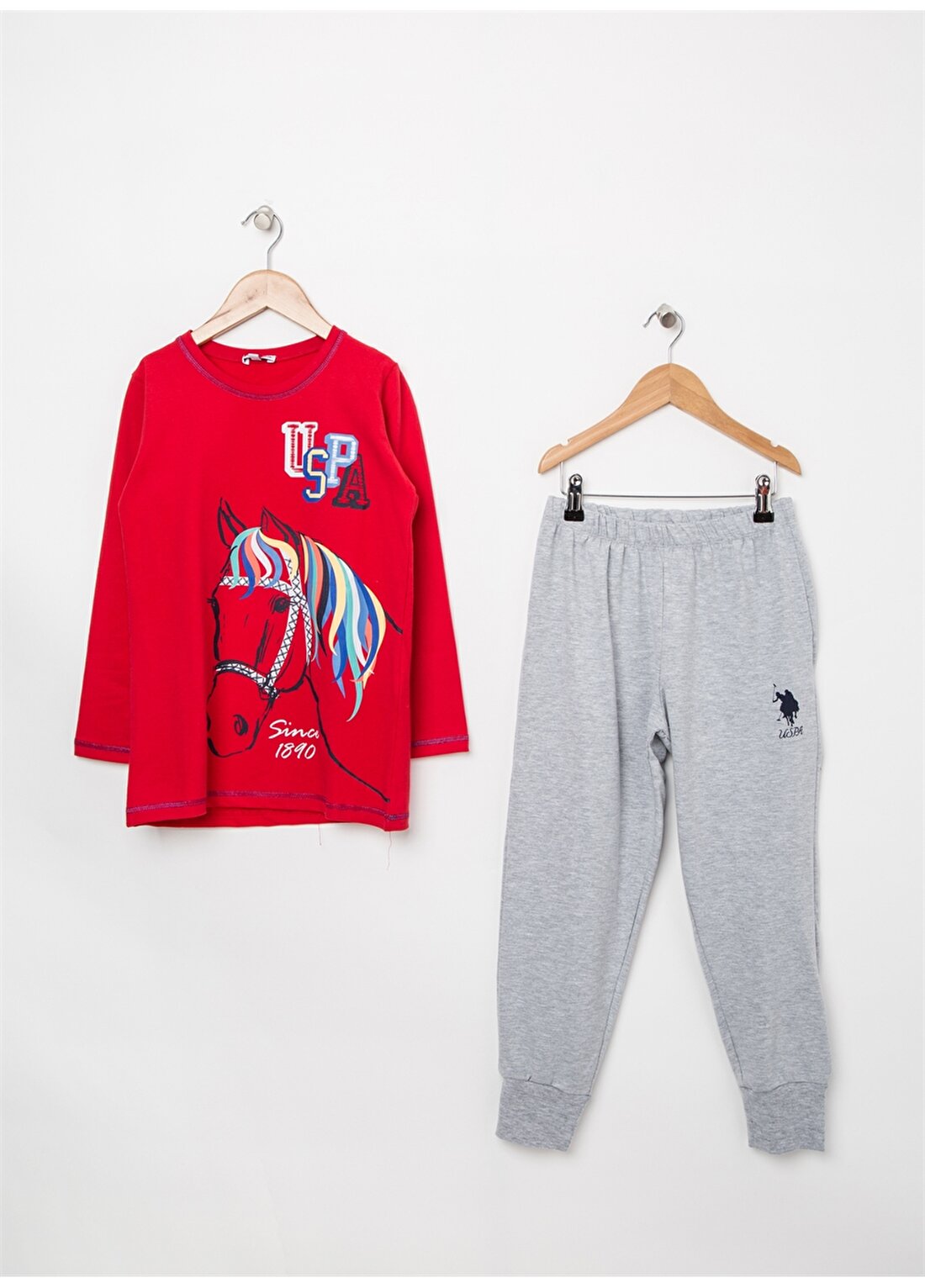 U.S. Polo Assn. Kırmızı Pijama Takımı
