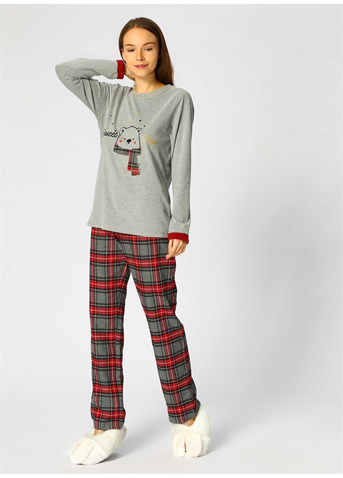 Pierre Cardin Koyu Gri Kadın Pijama Takımı