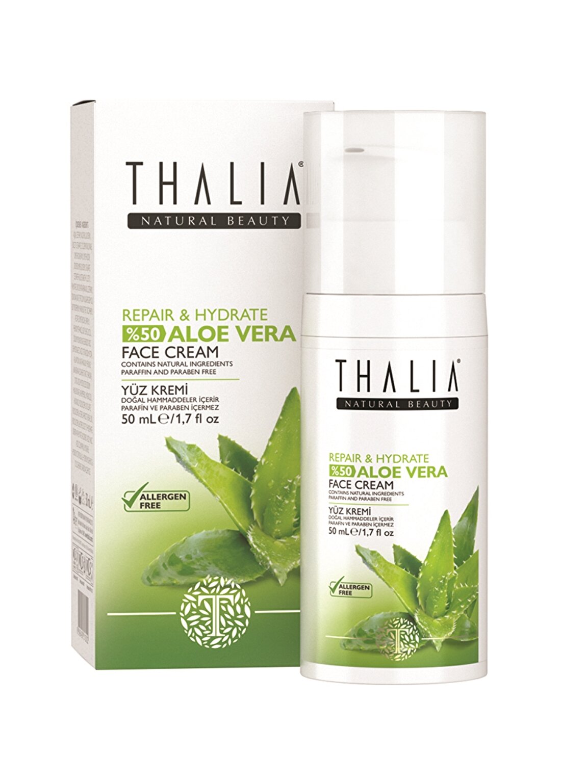 Thalia %50 Aloe Vera Expert Care Repair& Hydrate Face 50 Ml Onarıcı Krem