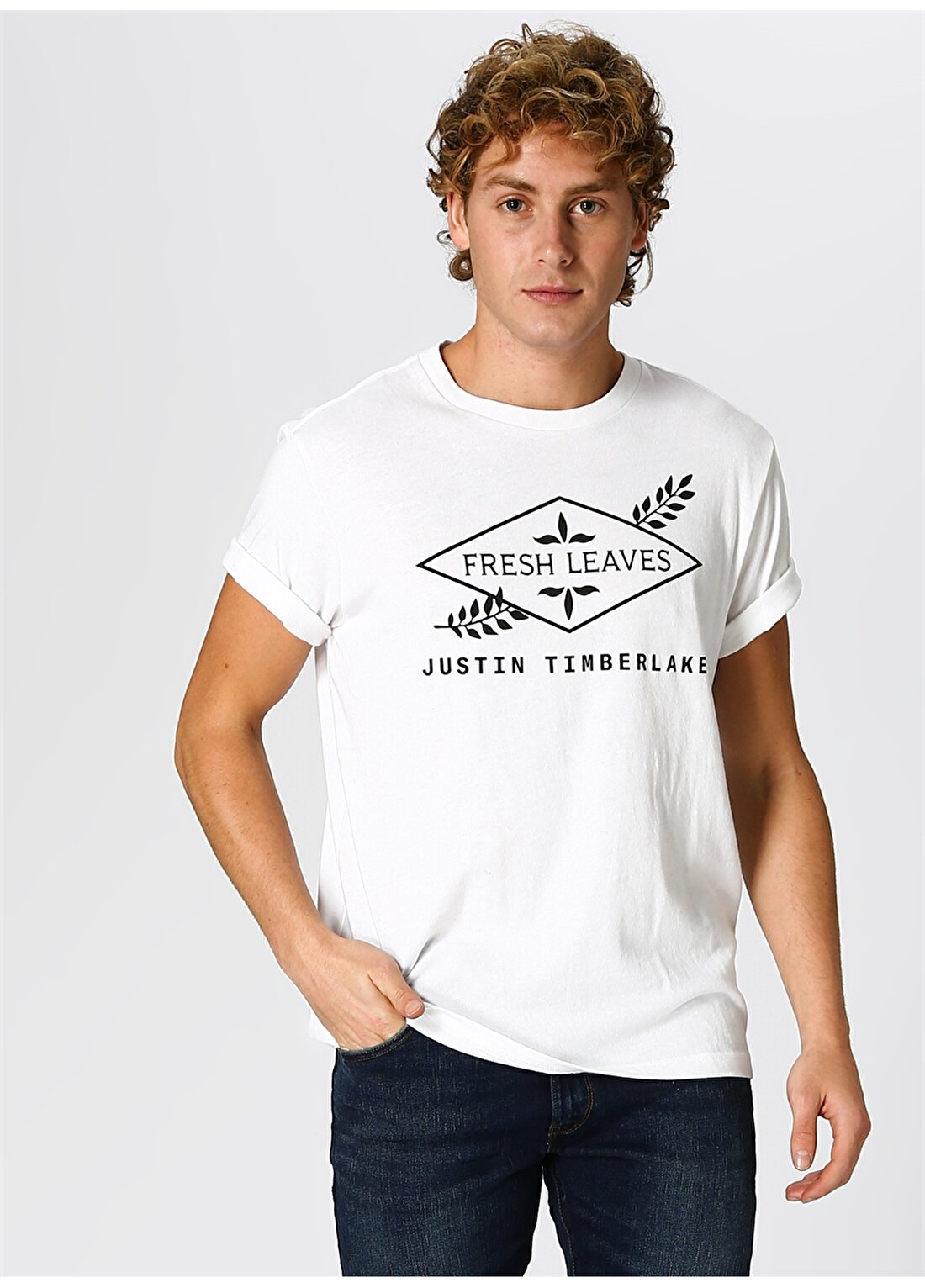 Levis Fresh Leaves Justin Timbarlek Beyaz T-Shirt
