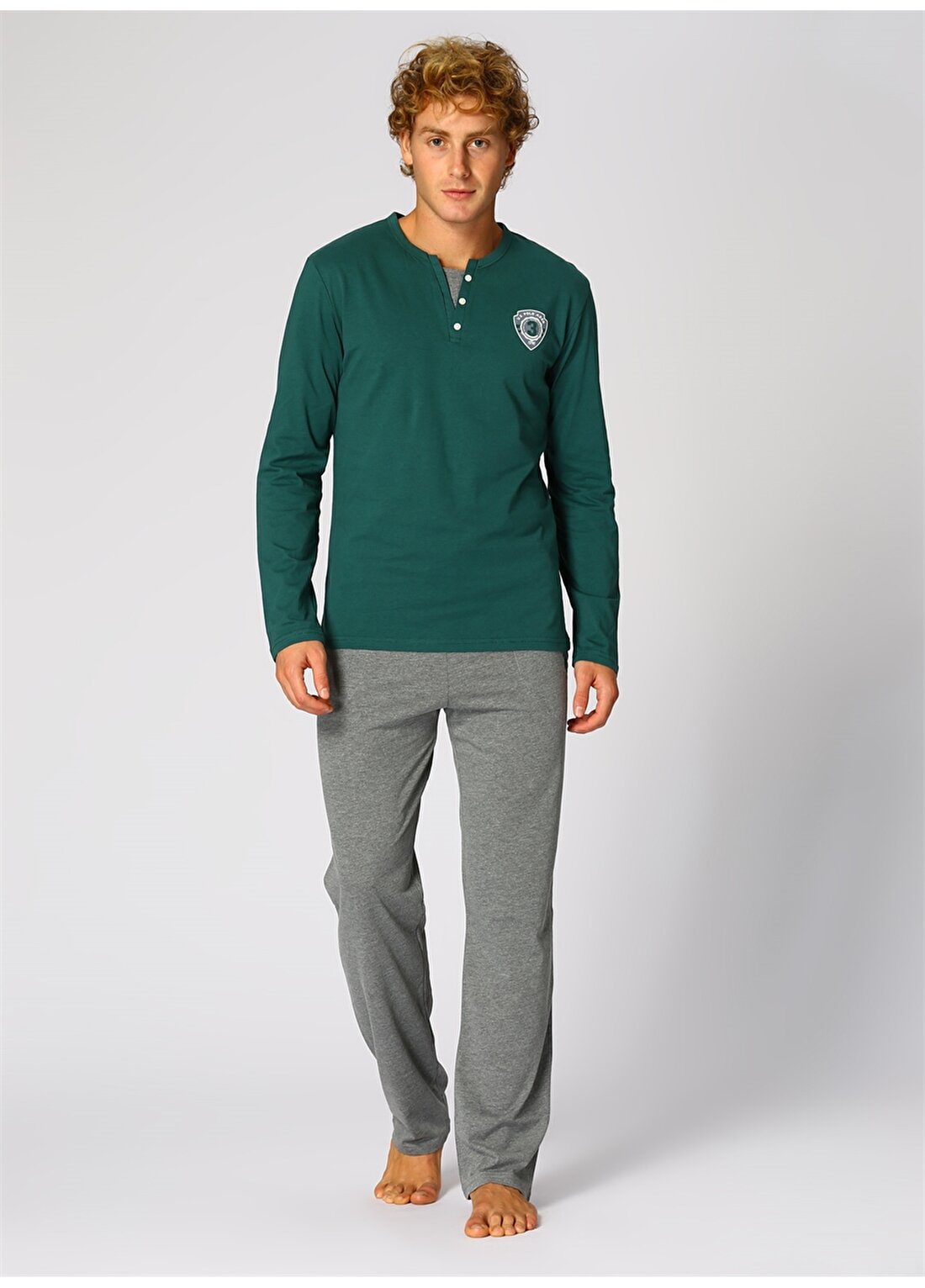 U.S. Polo Assn. Yeşil Erkek Pijama Takımı