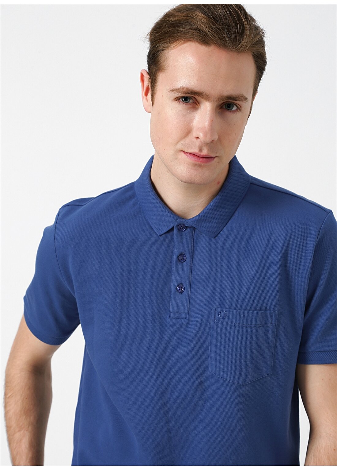 Cotton Bar Mavi Polo T-Shirt