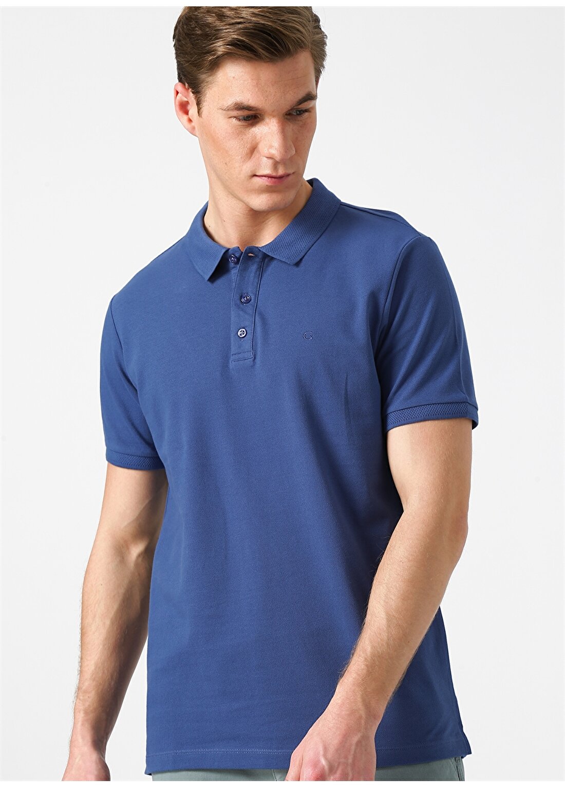 Cotton Bar Mavi Polo T-Shirt