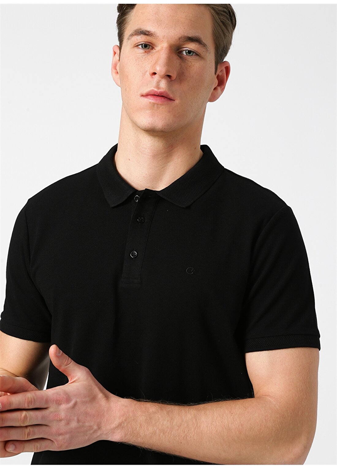 Cotton Bar Siyah Polo T-Shirt
