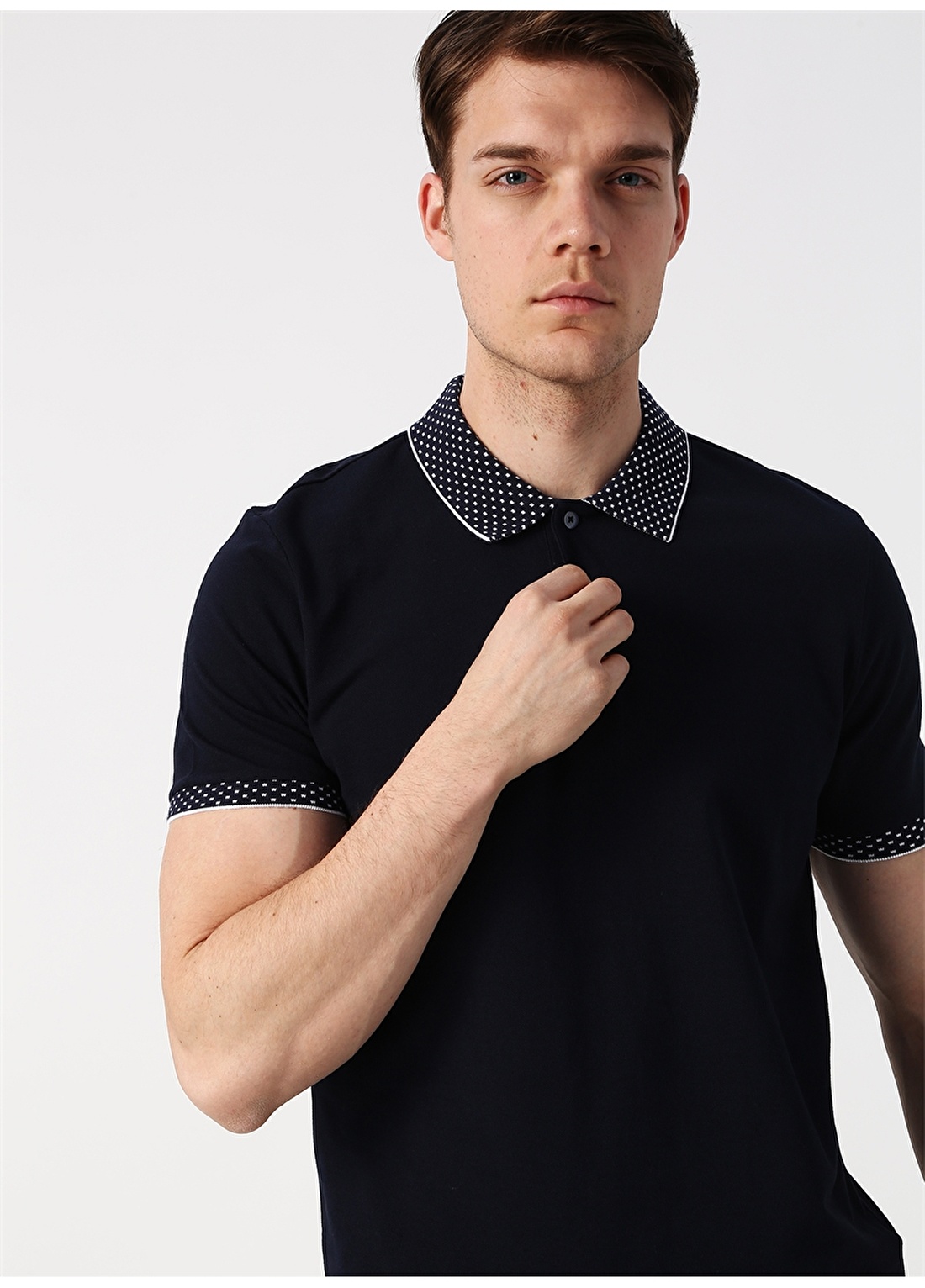 Cotton Bar Lacivert Polo T-Shirt