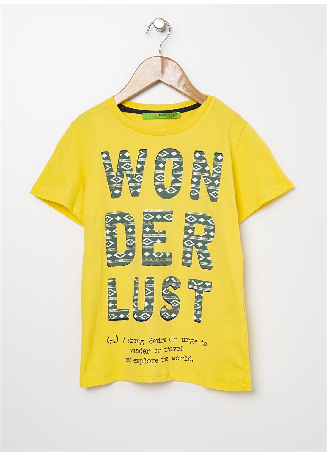 Limon Wanderboy Sarı Yazı Baskılı Erkekçocuk T-Shirt