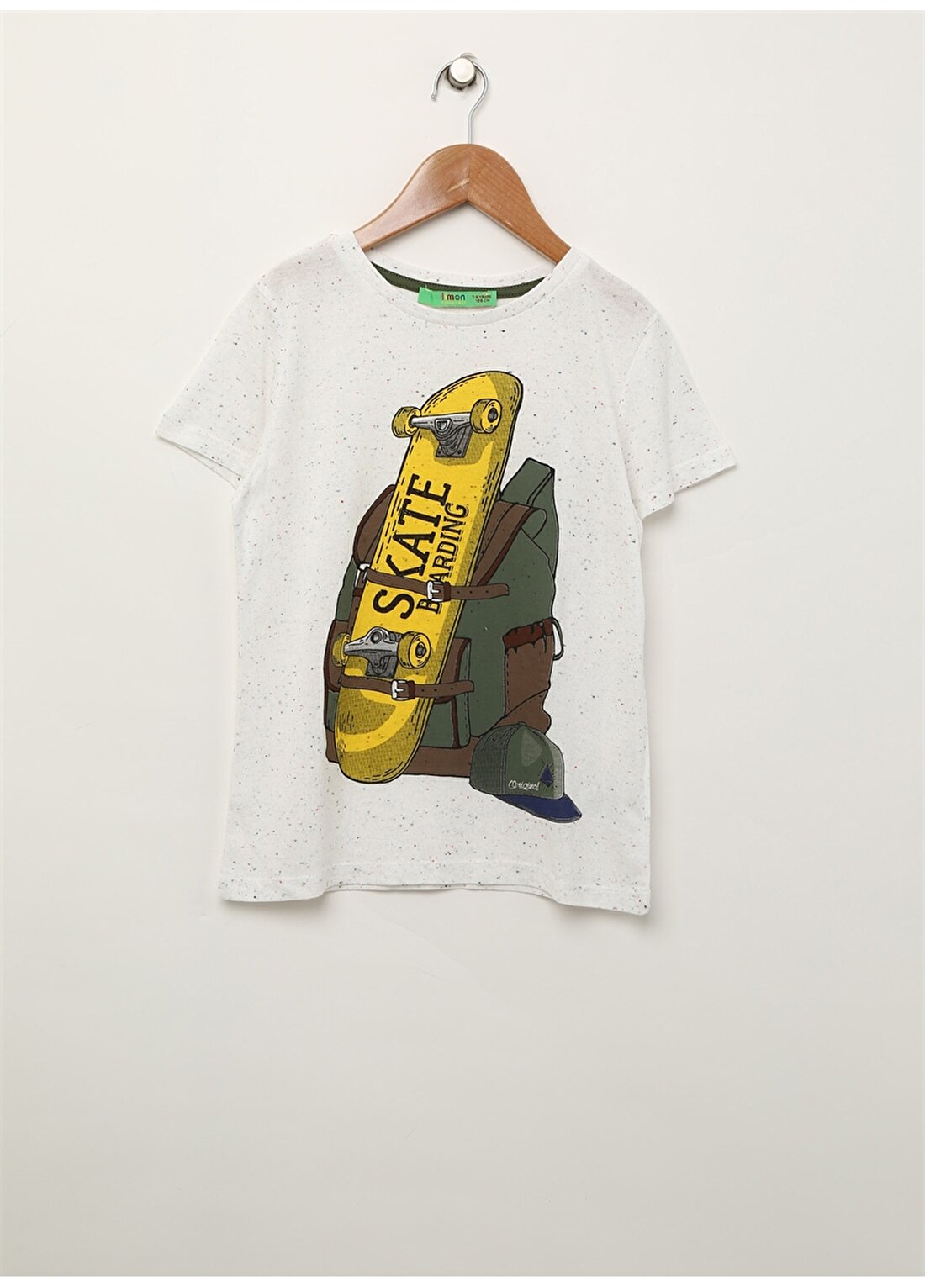 Limon Boarboy Beyaz Görsel Baskılı Erkek Çocuk T-Shirt