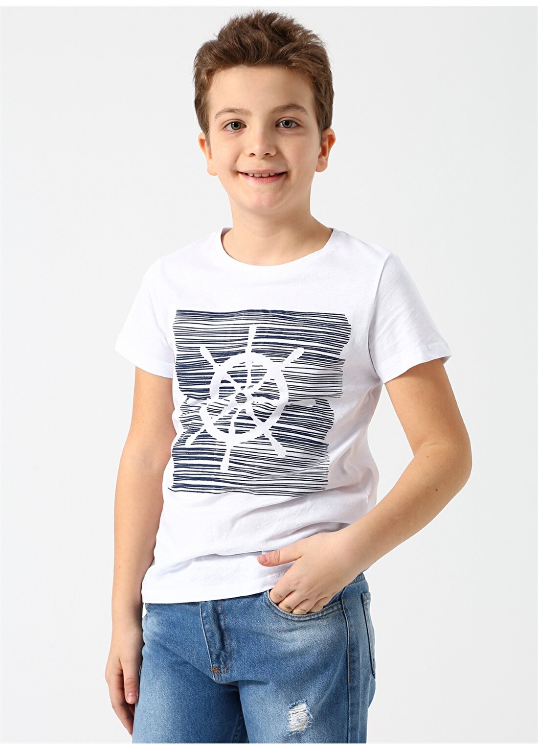 Limon Rudiboy Beyaz Görsel Baskı Erkek Çocuk T-Shirt