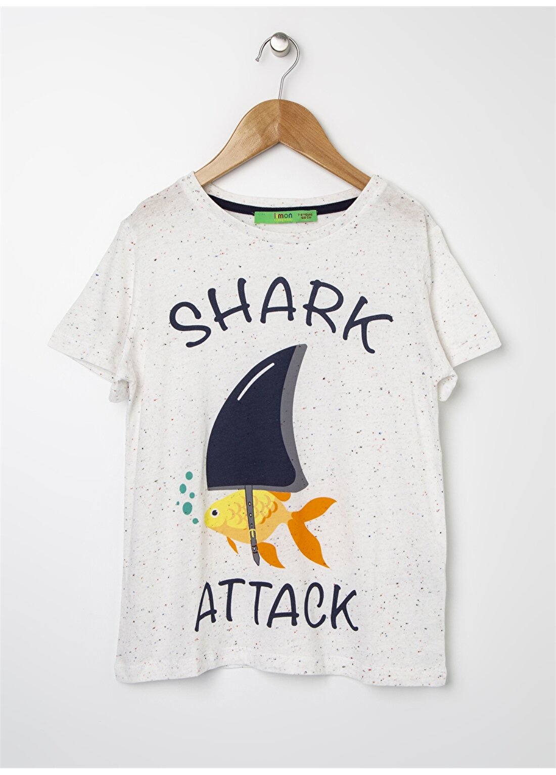 Limon Sharkboy Beyaz Baskılı Erkek Çocuk T-Shirt