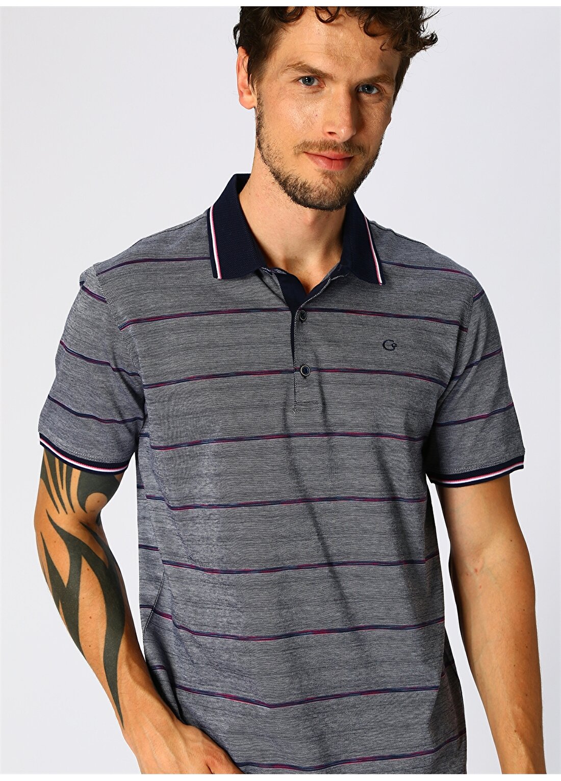 Cotton Bar Lacivert Polo T-Shirt