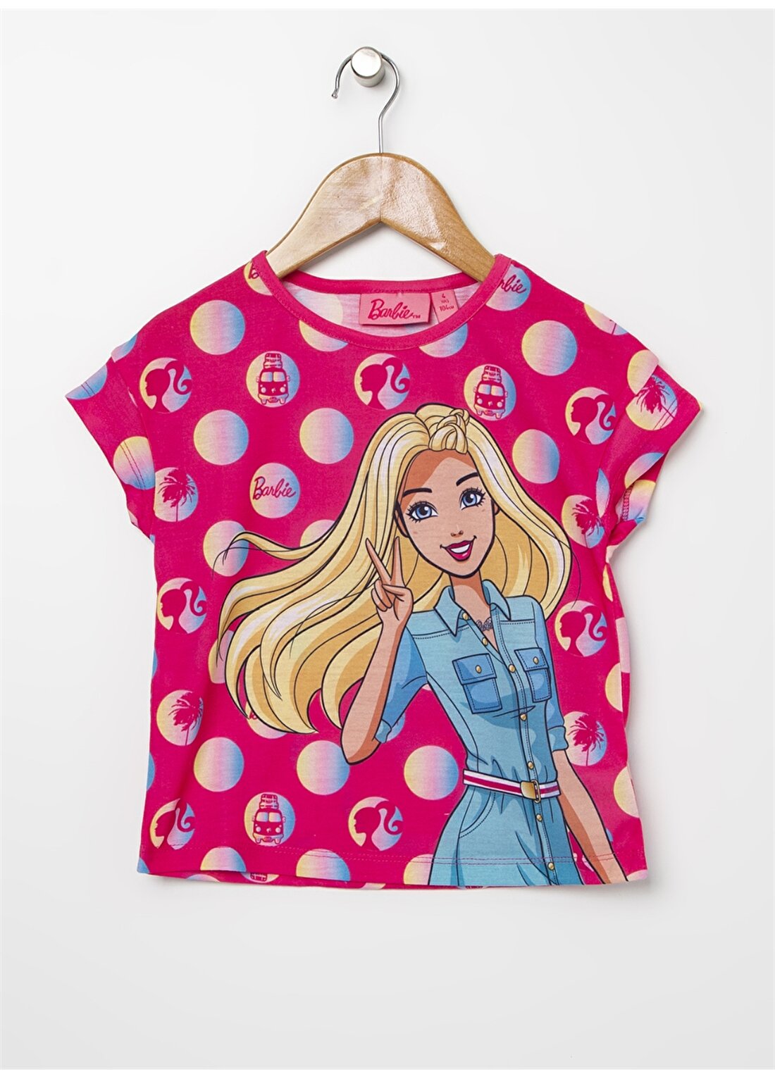 Barbie Kız Çocuk Baskılı Pembe T-Shirt