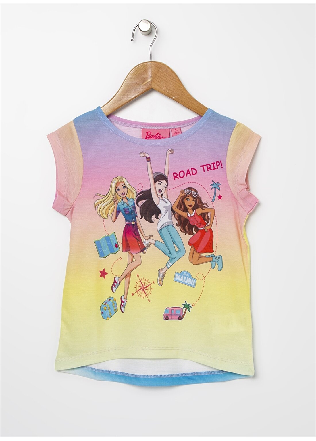 Barbie BCC025 Çok Renkli Kız Çocuk Baskılı T-Shirt