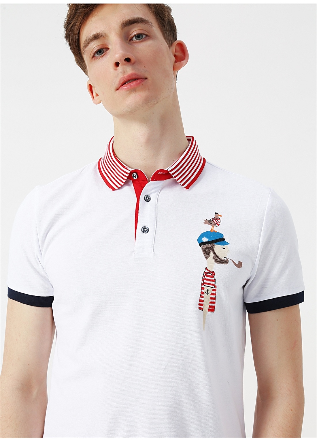 North Of Navy Beyaz Polo T-Shirt