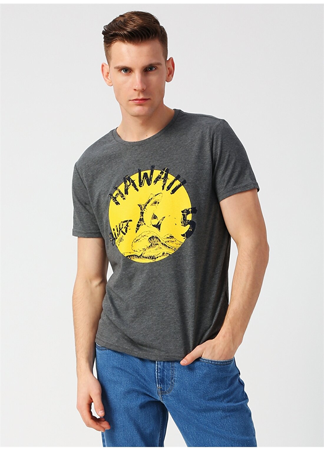Limon Antrasit Melanj T-Shirt