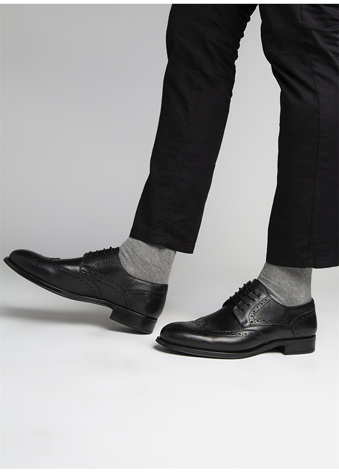 Cotton Bar Siyah Erkek Klasik Ayakkabı