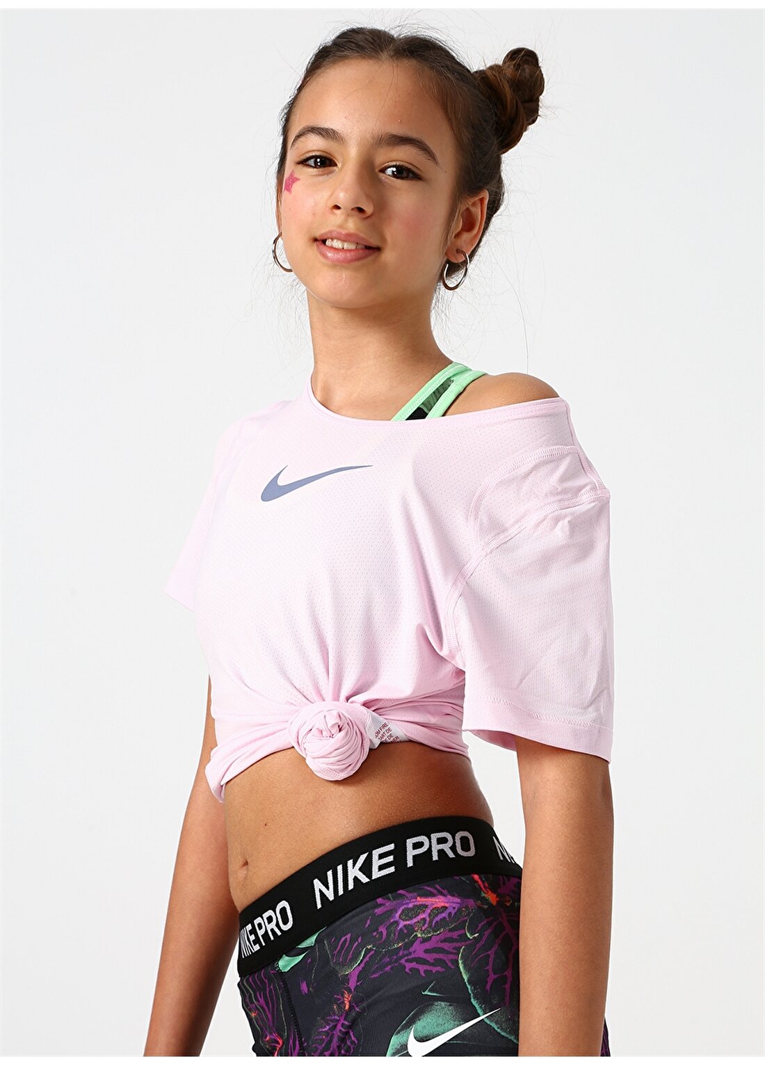 Nike Kırmızı - Pembe Kız Çocuk T-Shirt