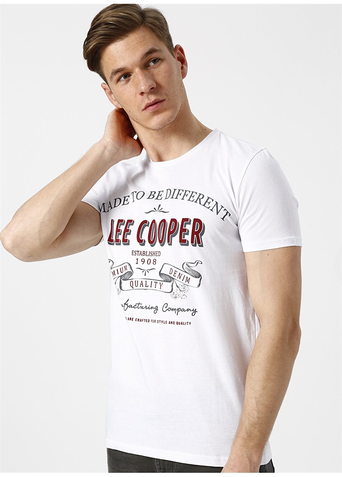 Lee Cooper Baskılı Beyaz T-Shirt