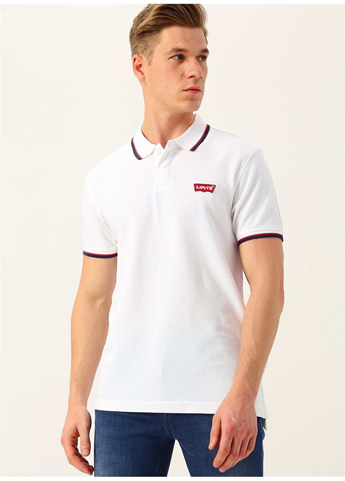Levis Ss Modern Hm Polo Hm Patch White T-Shirt