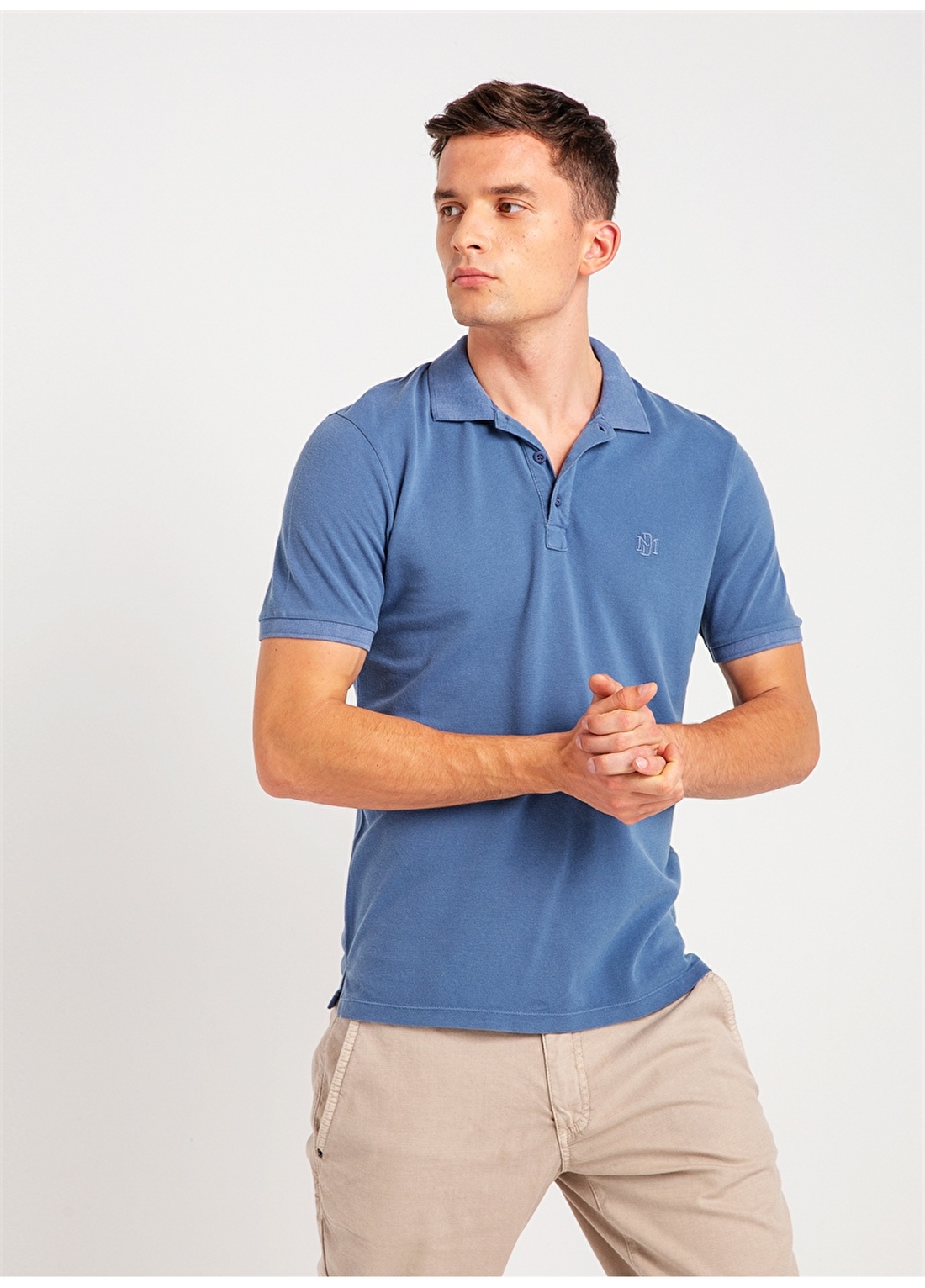 Mustang Polo Yaka Mavi Polo T-Shirt