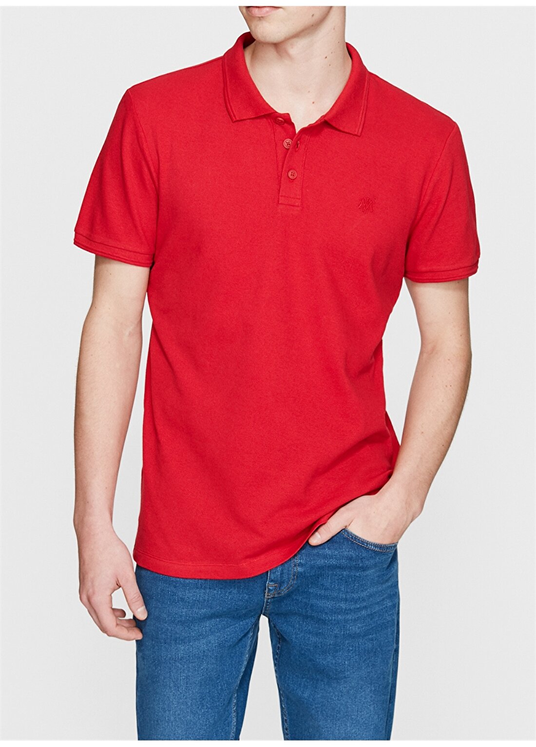 Mavi Kırmızı Erkek Polo T-Shirt