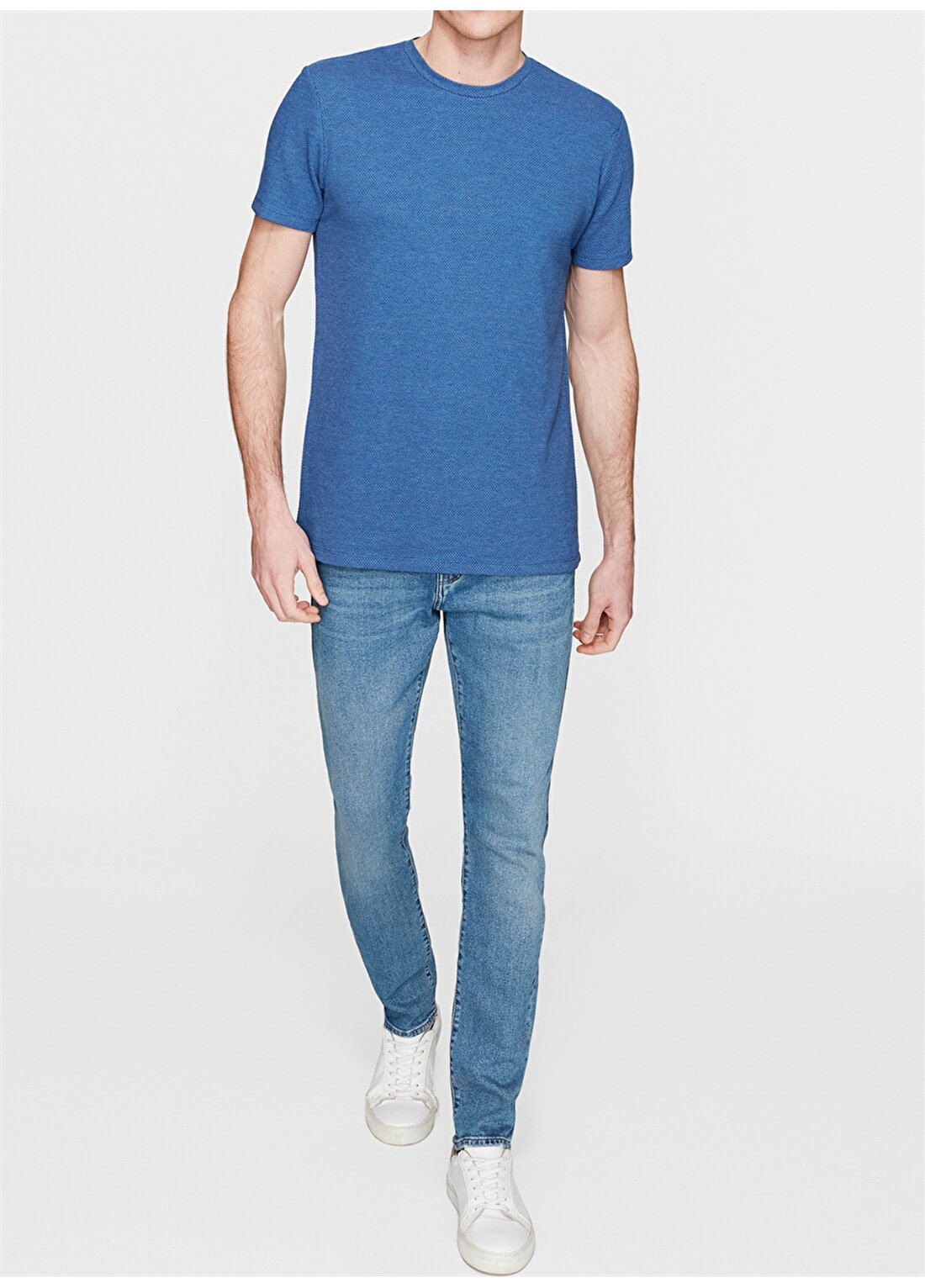 Mavi Dokulu Mavi Basic T-Shirt