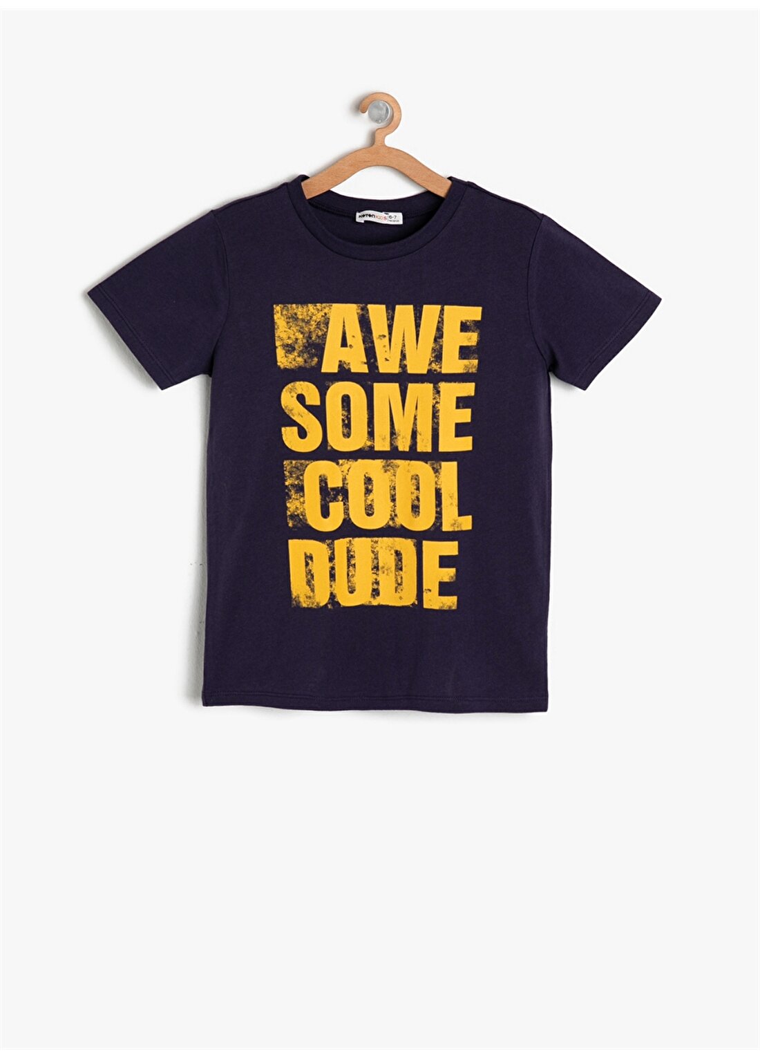 Koton Yazılı Mor T-Shirt