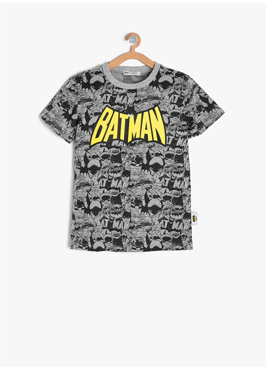 Koton Batman Baskılı Gri T-Shirt